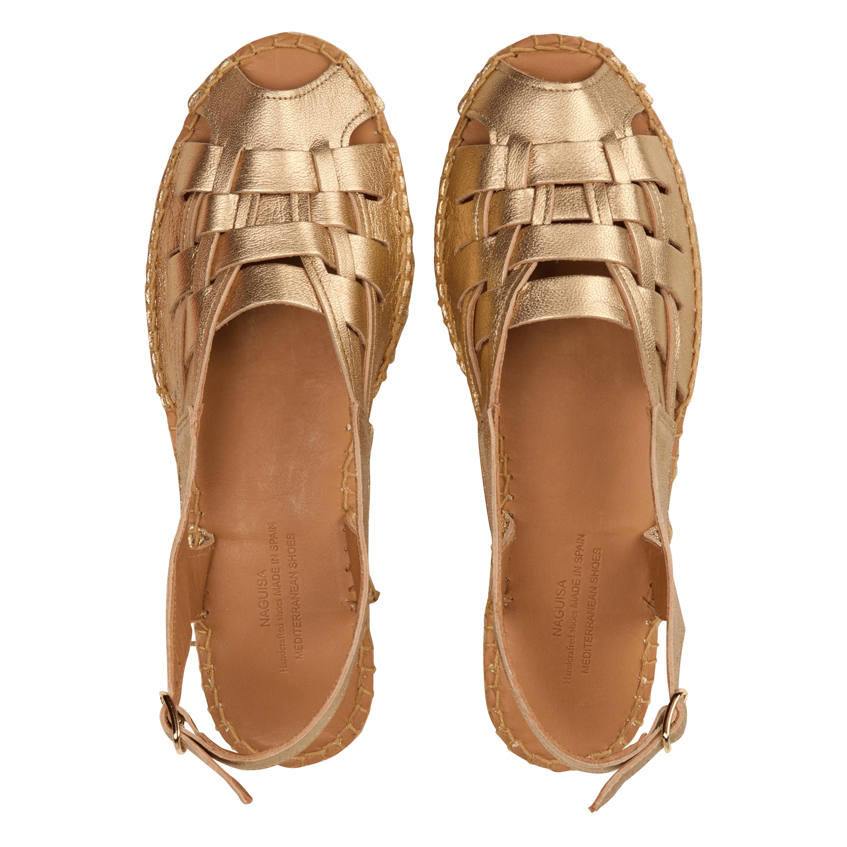 Leather espadrilles NAGUISA Golden
