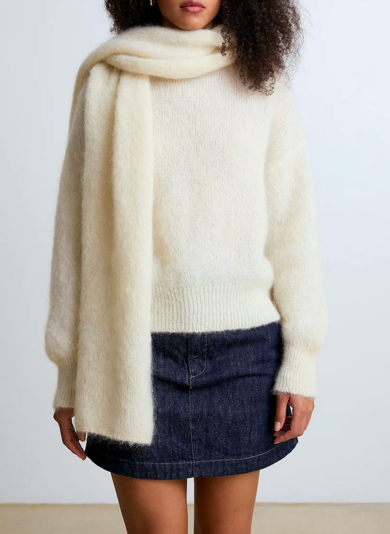 Schal aus Mohair SURPRISE Beige