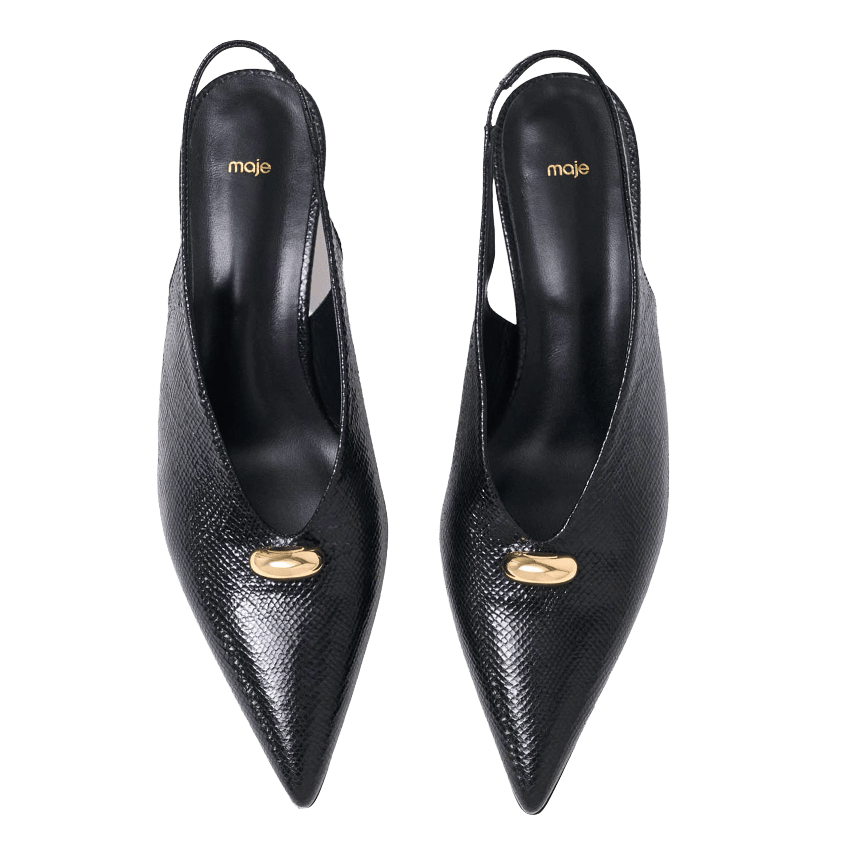 Escarpins en cuir MAJE Noir