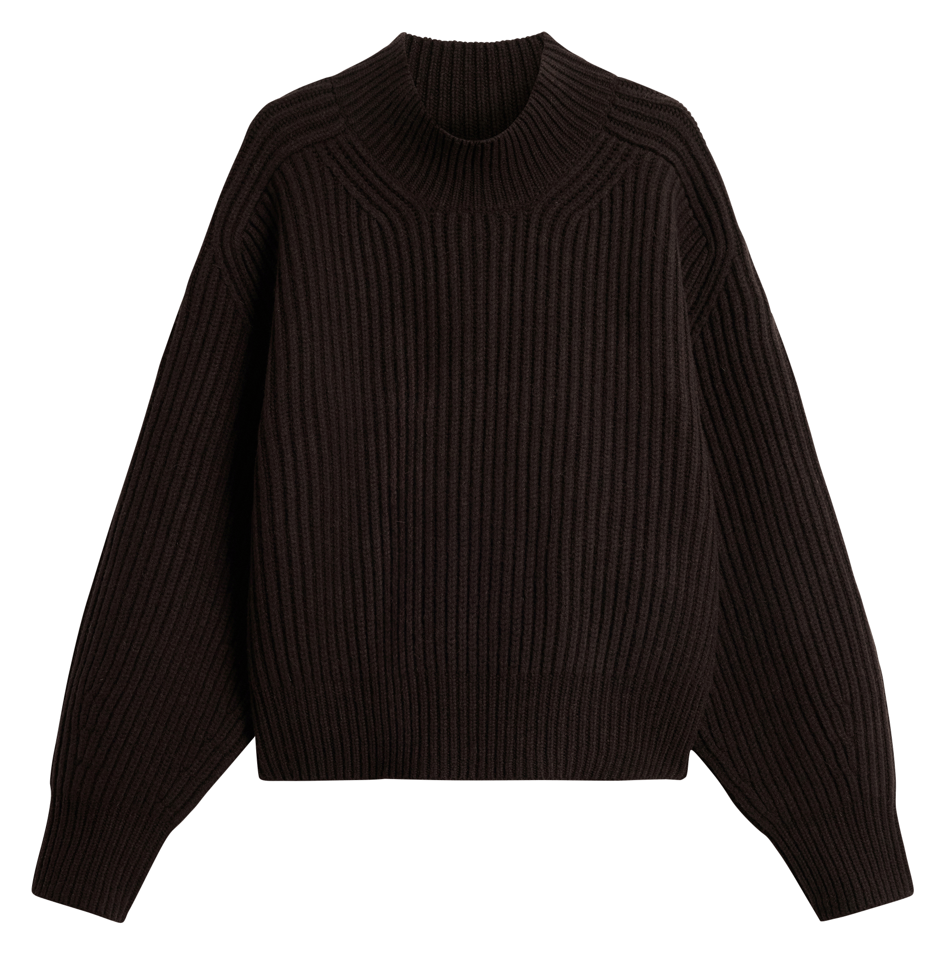 Oversized coltrui van merinowol SOEUR Bruin
