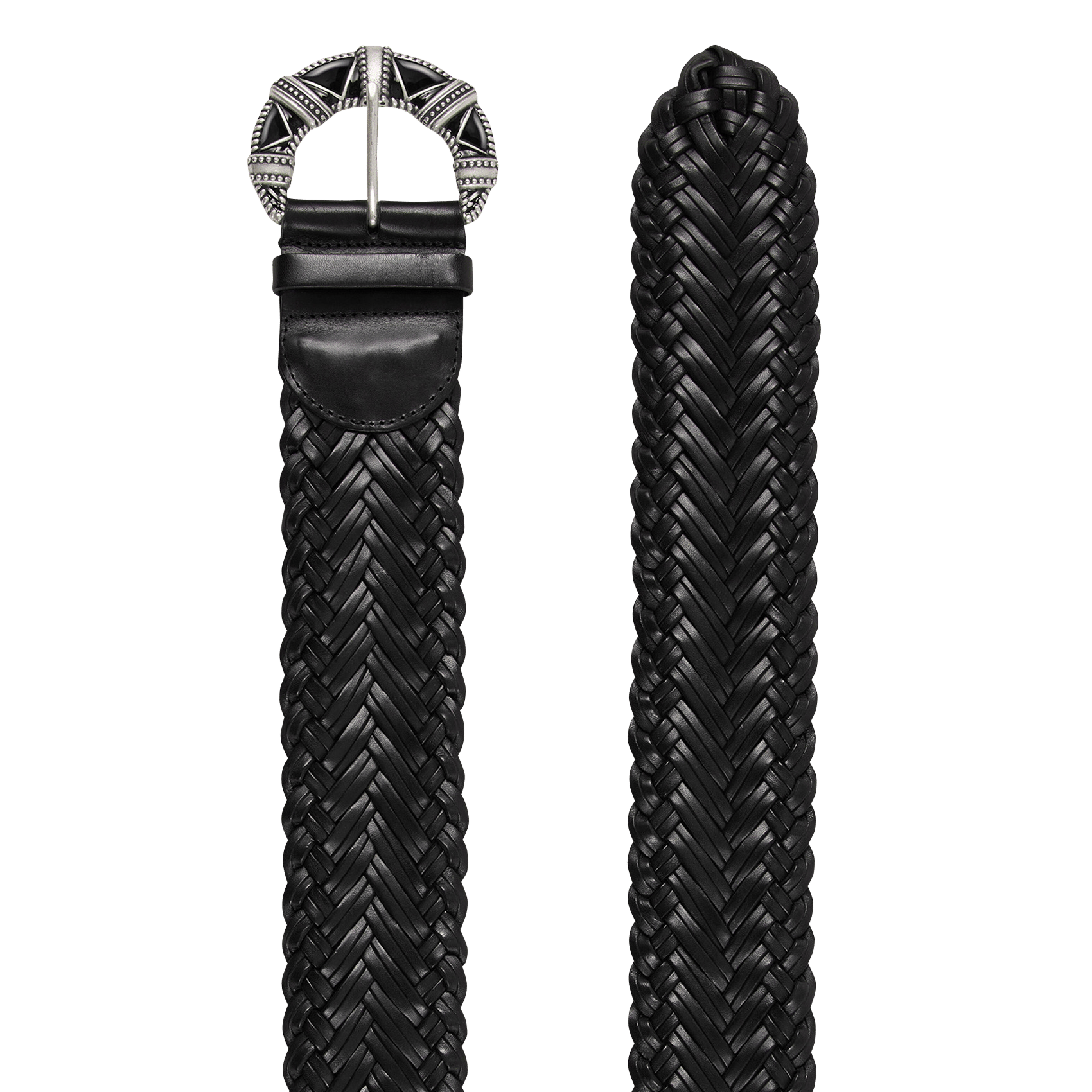 Geflochtener Ledergürtel BA&SH Schwarz