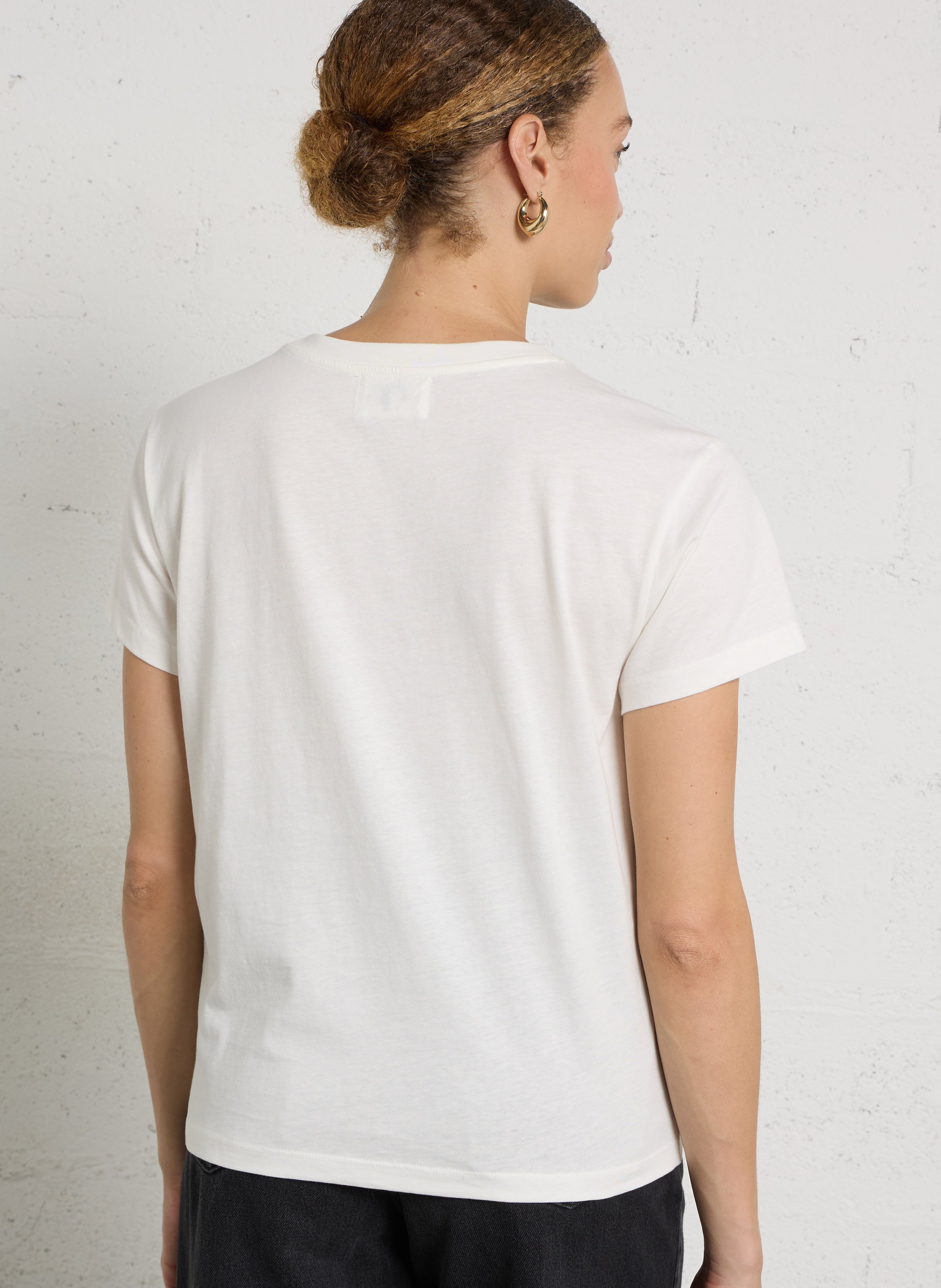 Regular-fit, katoenen T-shirt met ronde hals DES PETITS HAUTS Beige