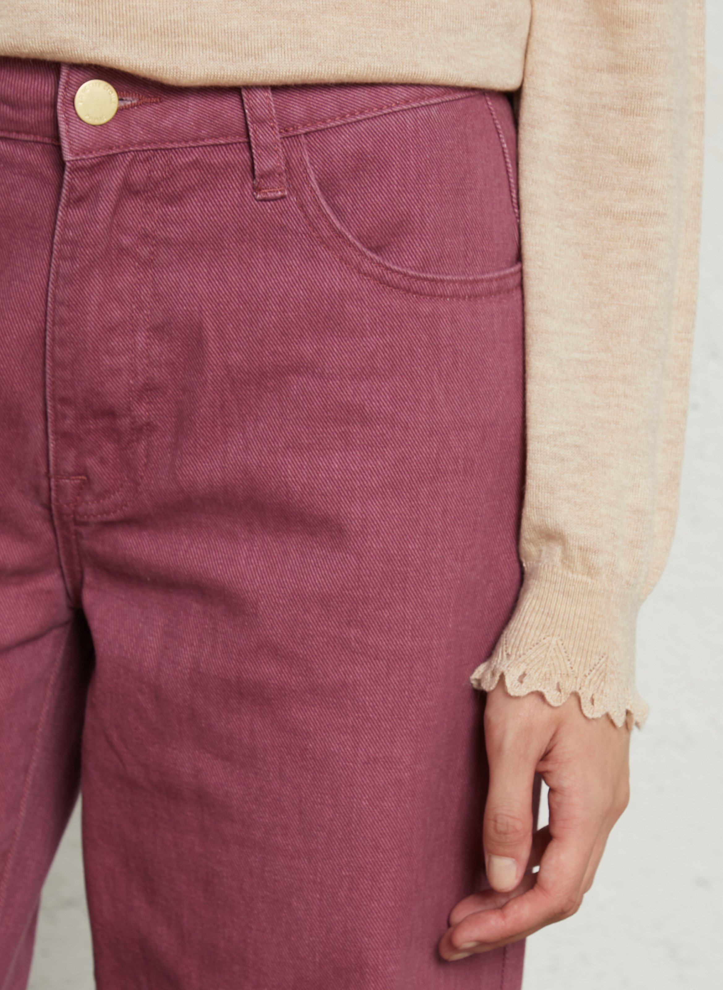 Gerade Hose mit weiten Beinen aus Baumwolle LA PETITE ETOILE Rosa
