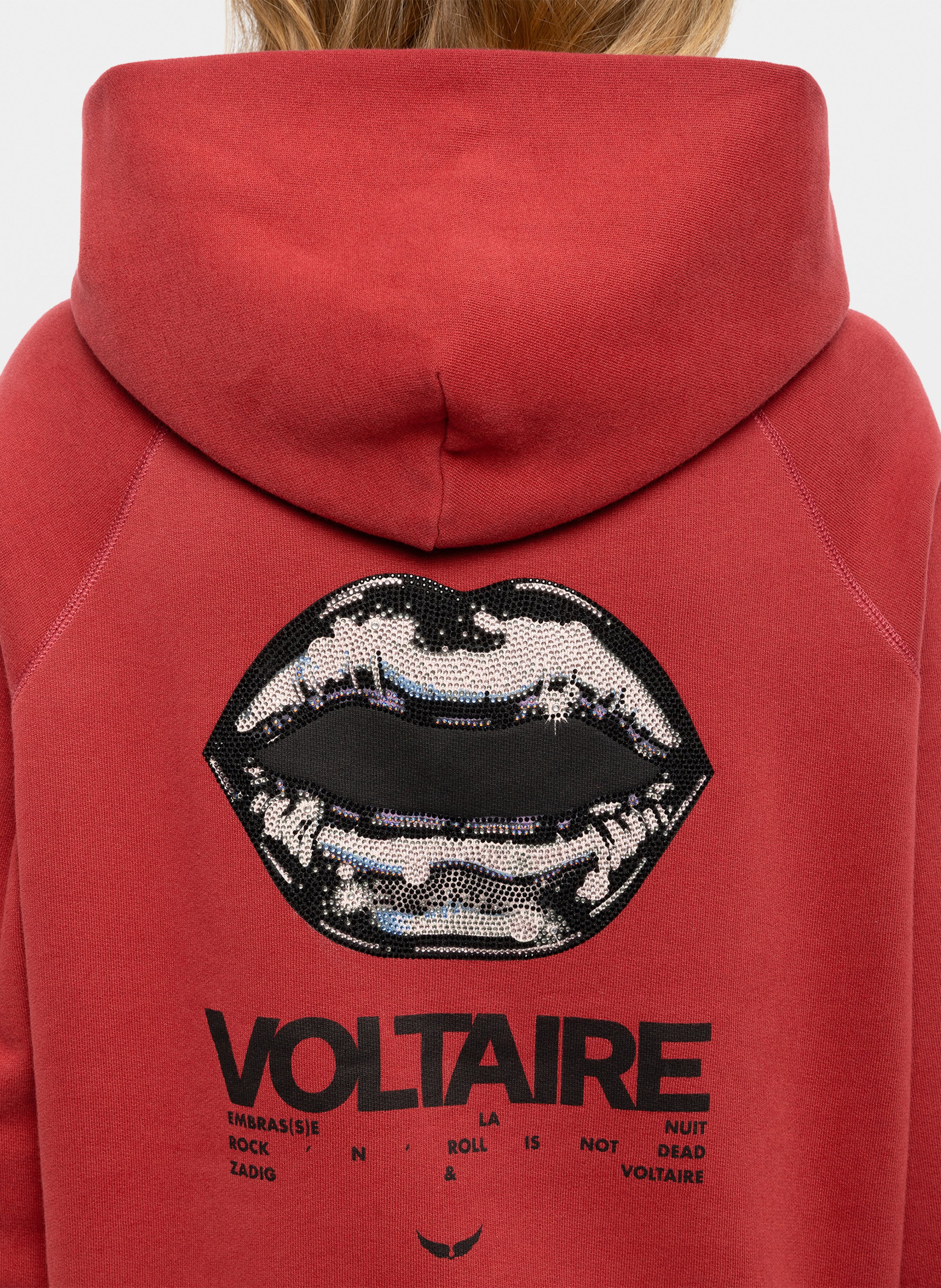 Sweat droit sérigraphié en coton mélangé ZADIG&VOLTAIRE Rouge