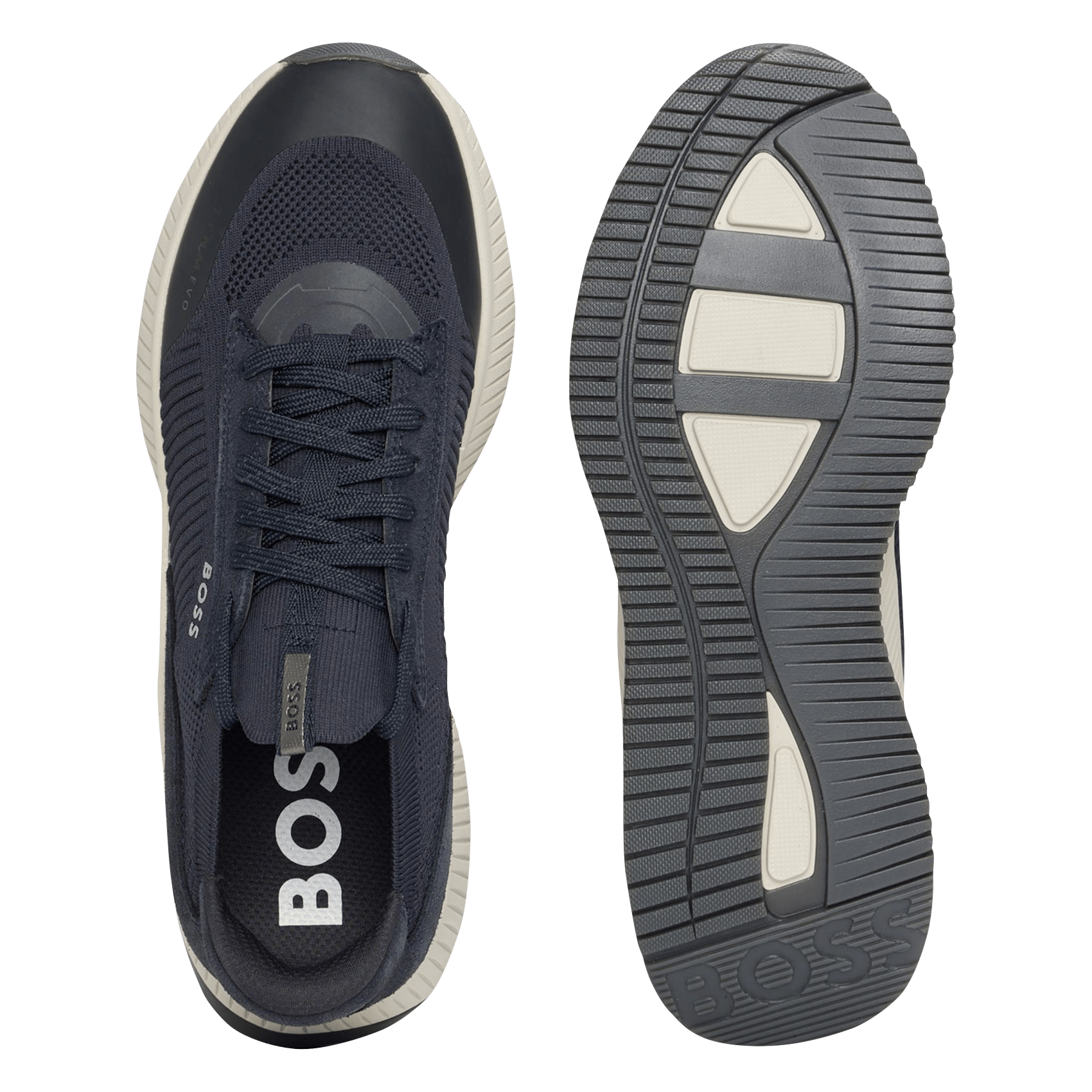 Canvas low-top sneakers BOSS Blue