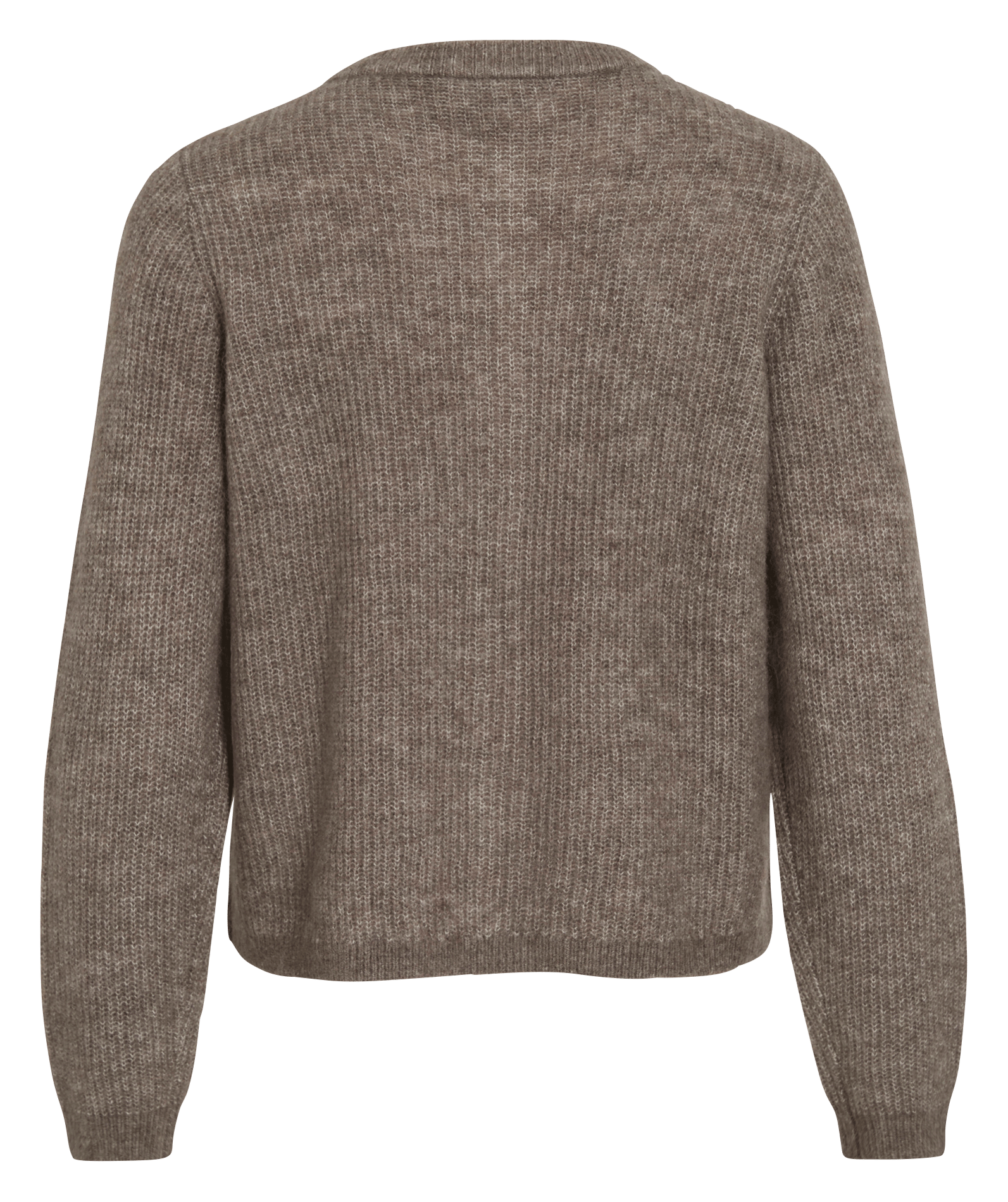 Straight knitted cardigan VILA Brown