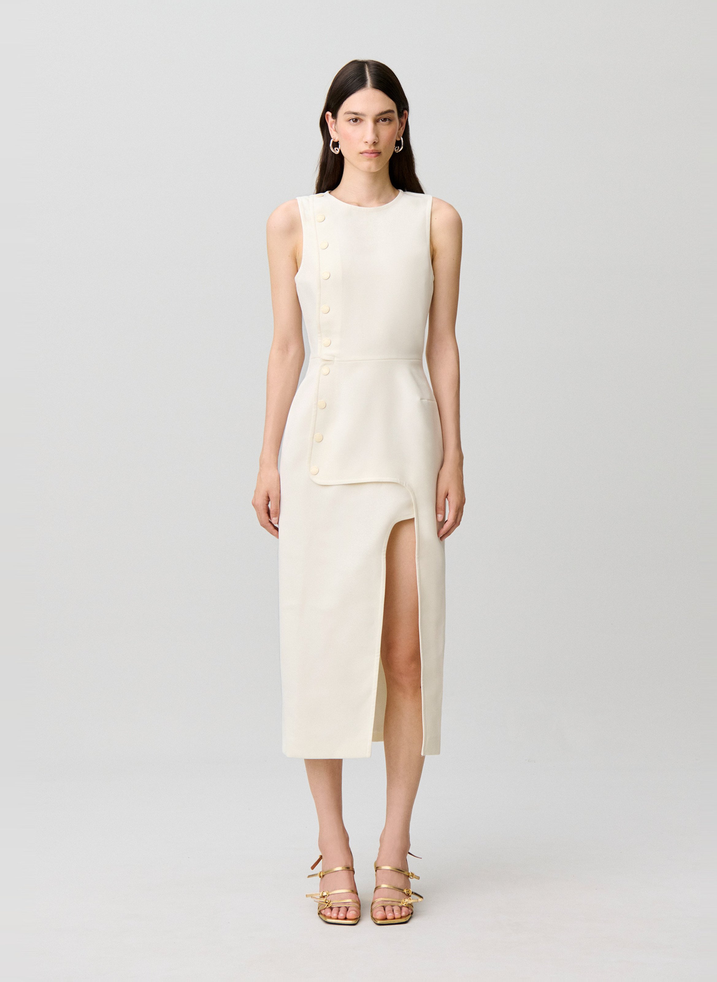 Robe midi droite  CLAUDIE PIERLOT Beige