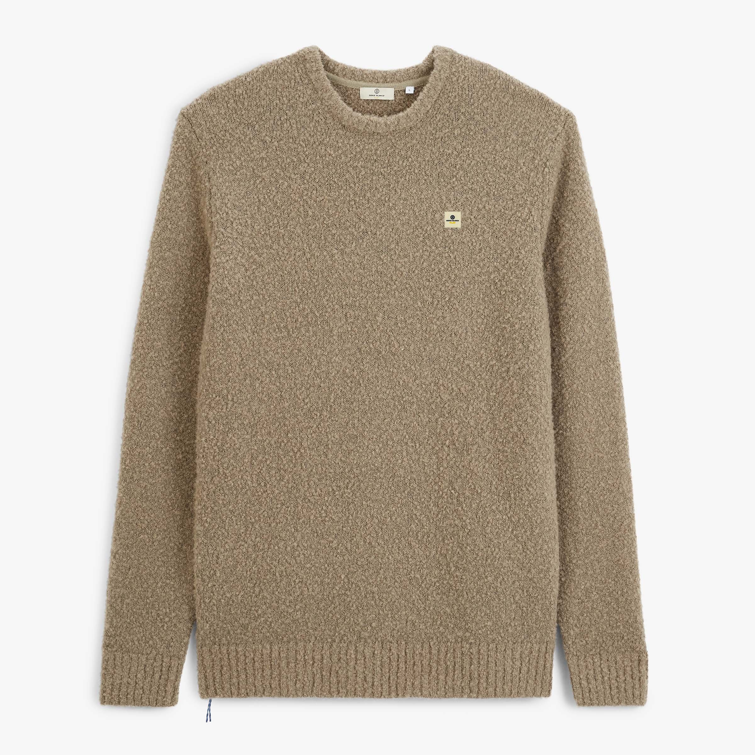 Murray beige bouclé-effect wool crew-neck jumper SBPLAY SERGE BLANCO Beige