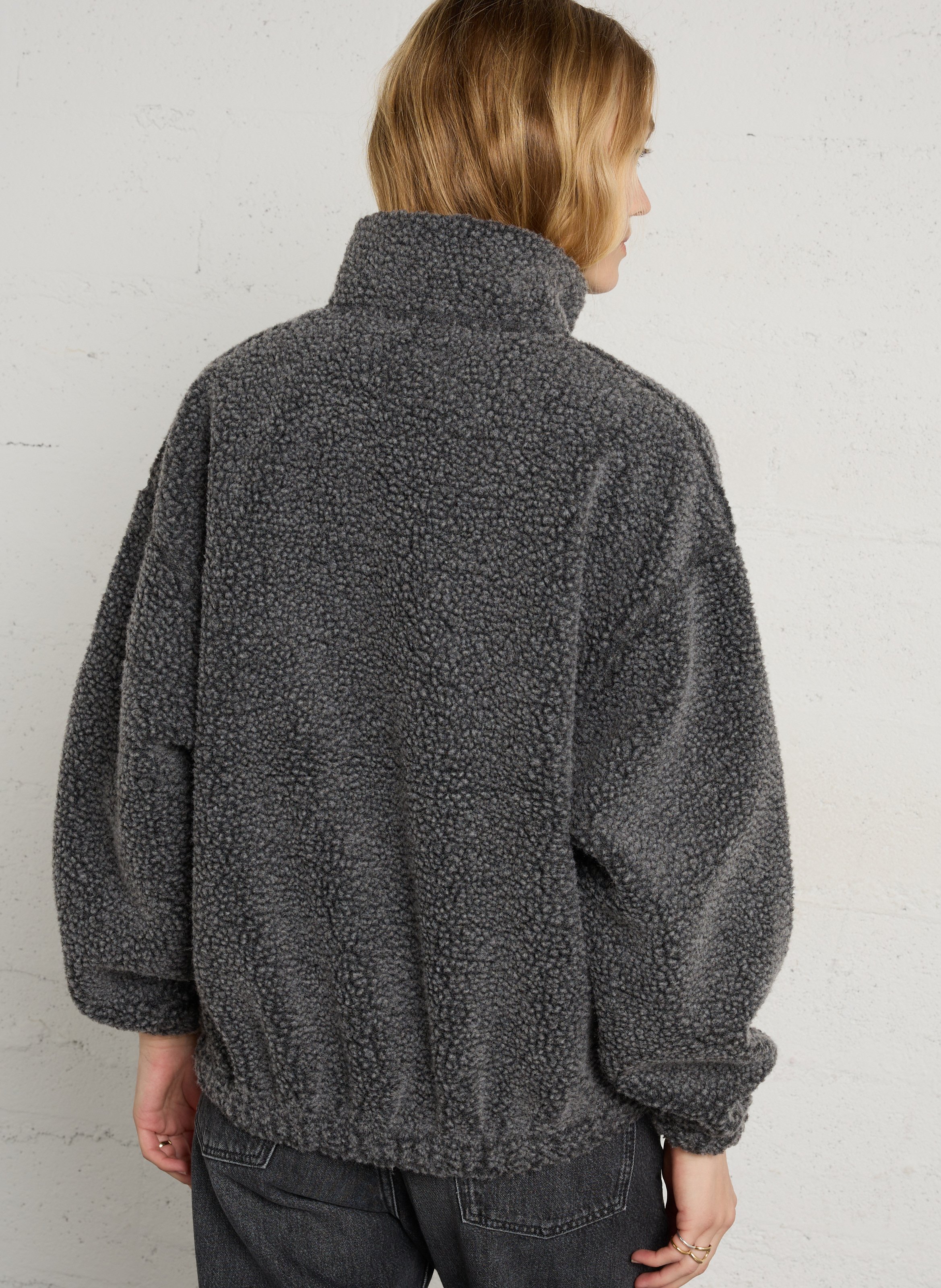Polaire oversize col montant boutonné BILLABONG Noir