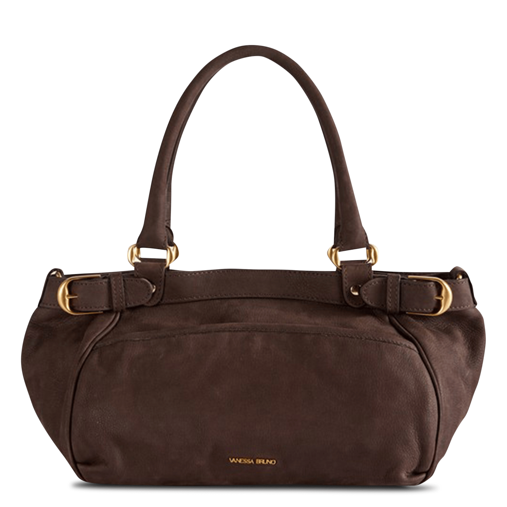 Handtasche aus Leder VANESSA BRUNO Braun