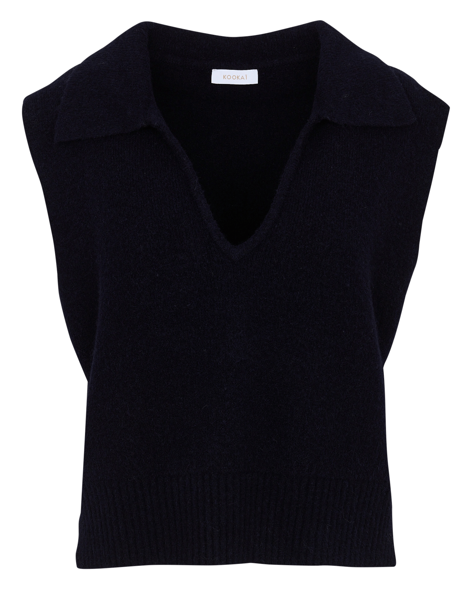 Pull sans manches col V uni KOOKAI Bleu