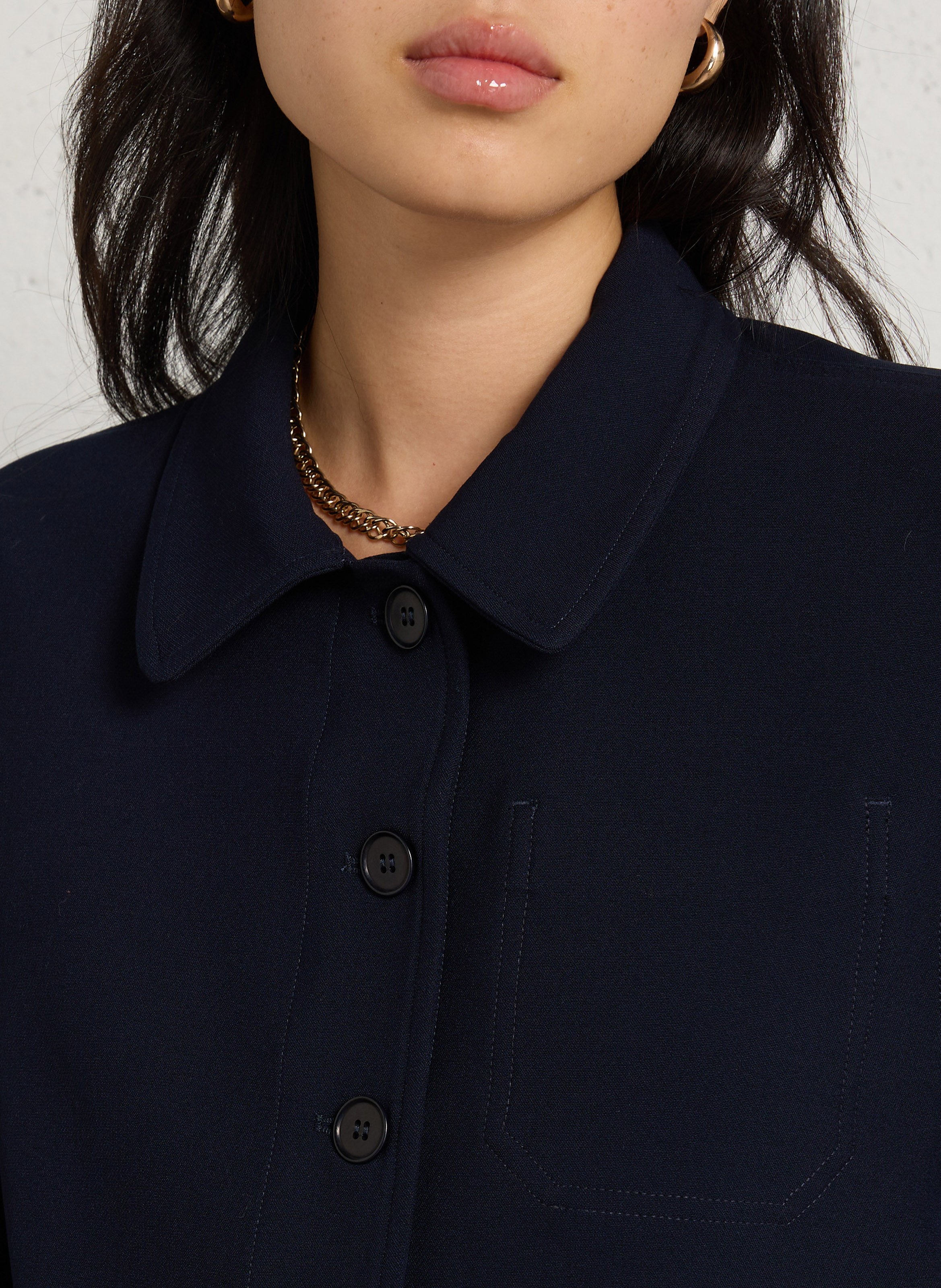 Gerade geschnittene Jacke mit klassischem Kragen BENSIMON Blau