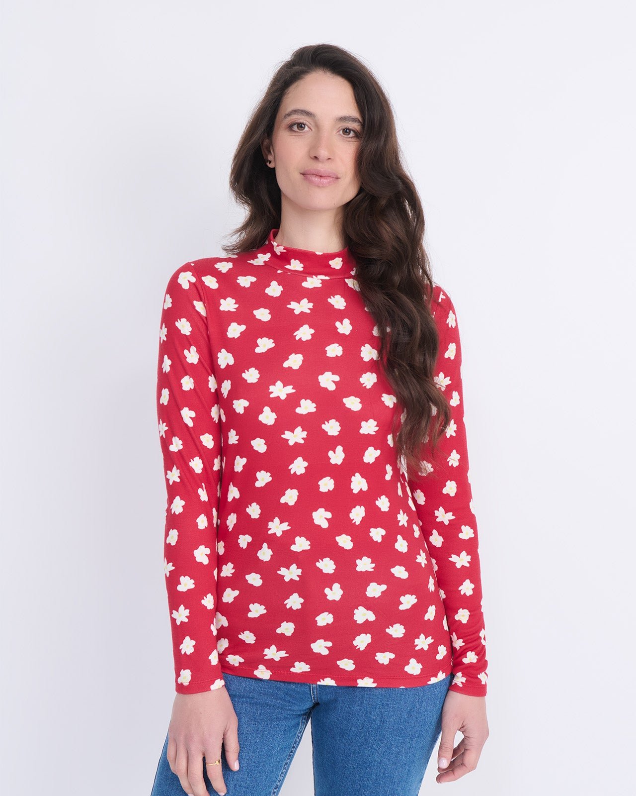 Floral-print lyocell top EMOI EMOI Red