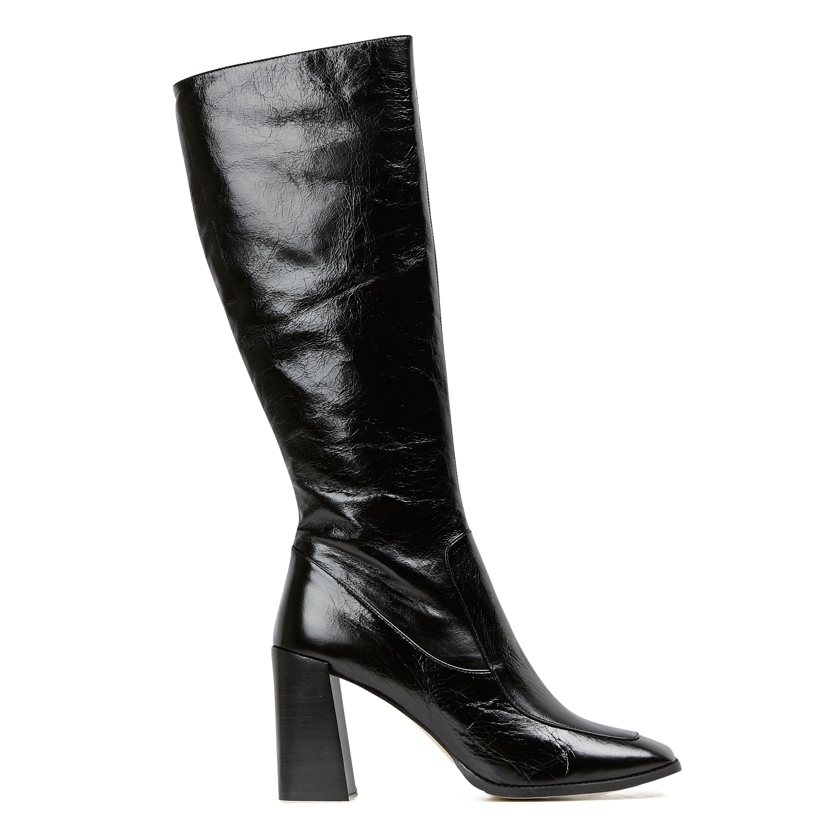 Vintage-Lederstiefel mit Absatz JONAK Schwarz