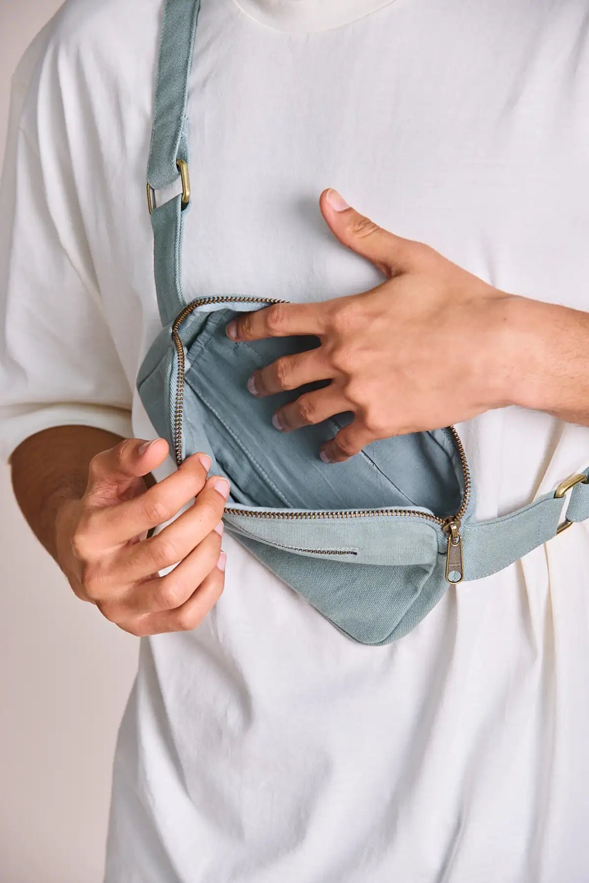 Cotton waist bag HINDBAG Green