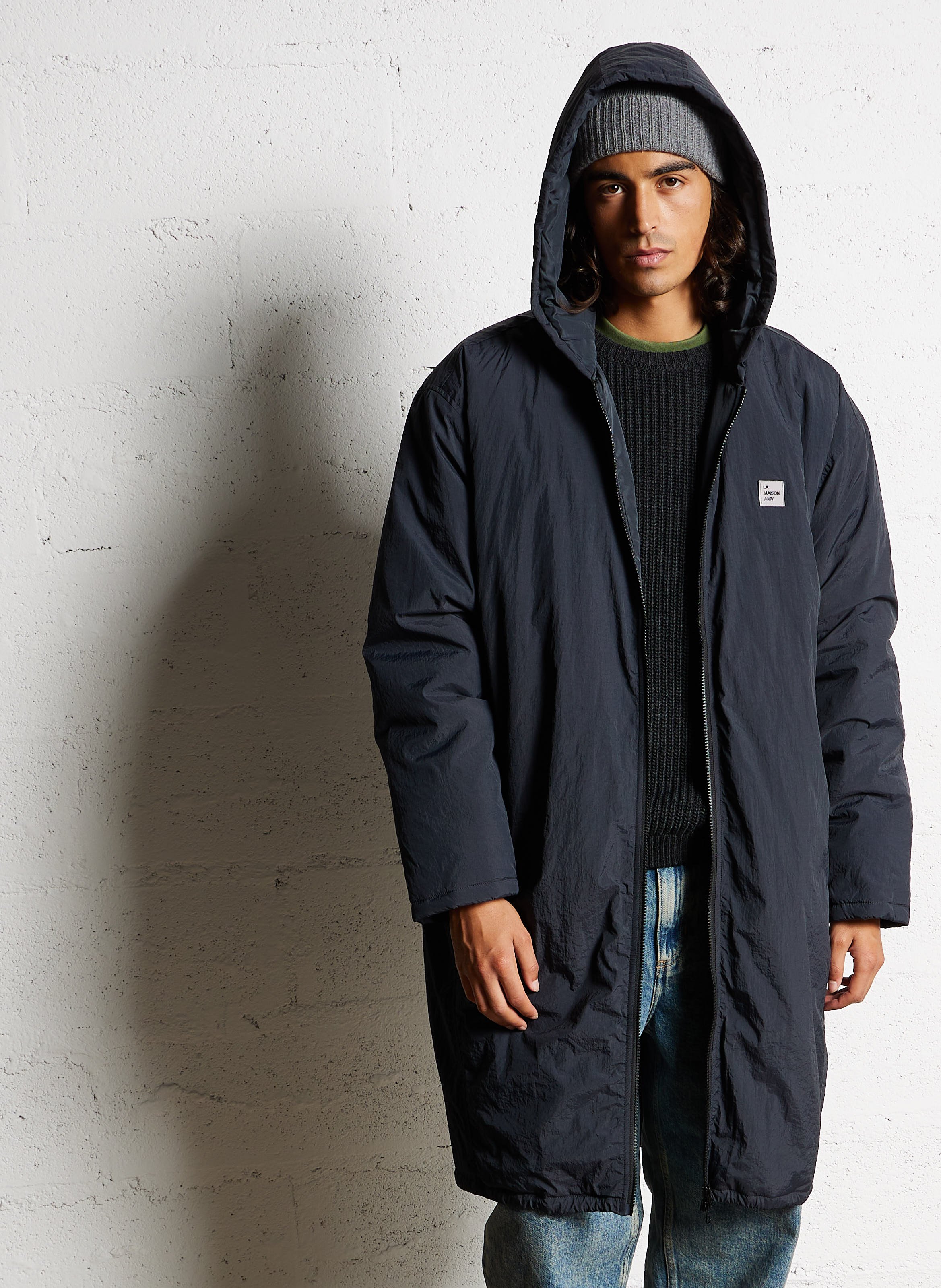 Parka col montant ample AMERICAN VINTAGE Noir