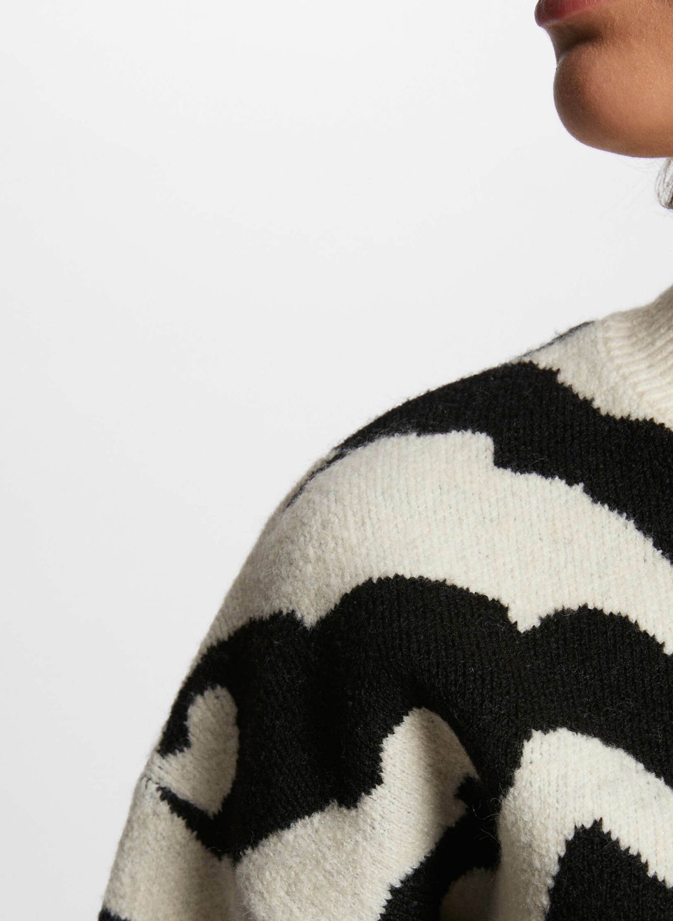 Gestreepte trui MORGAN Beige