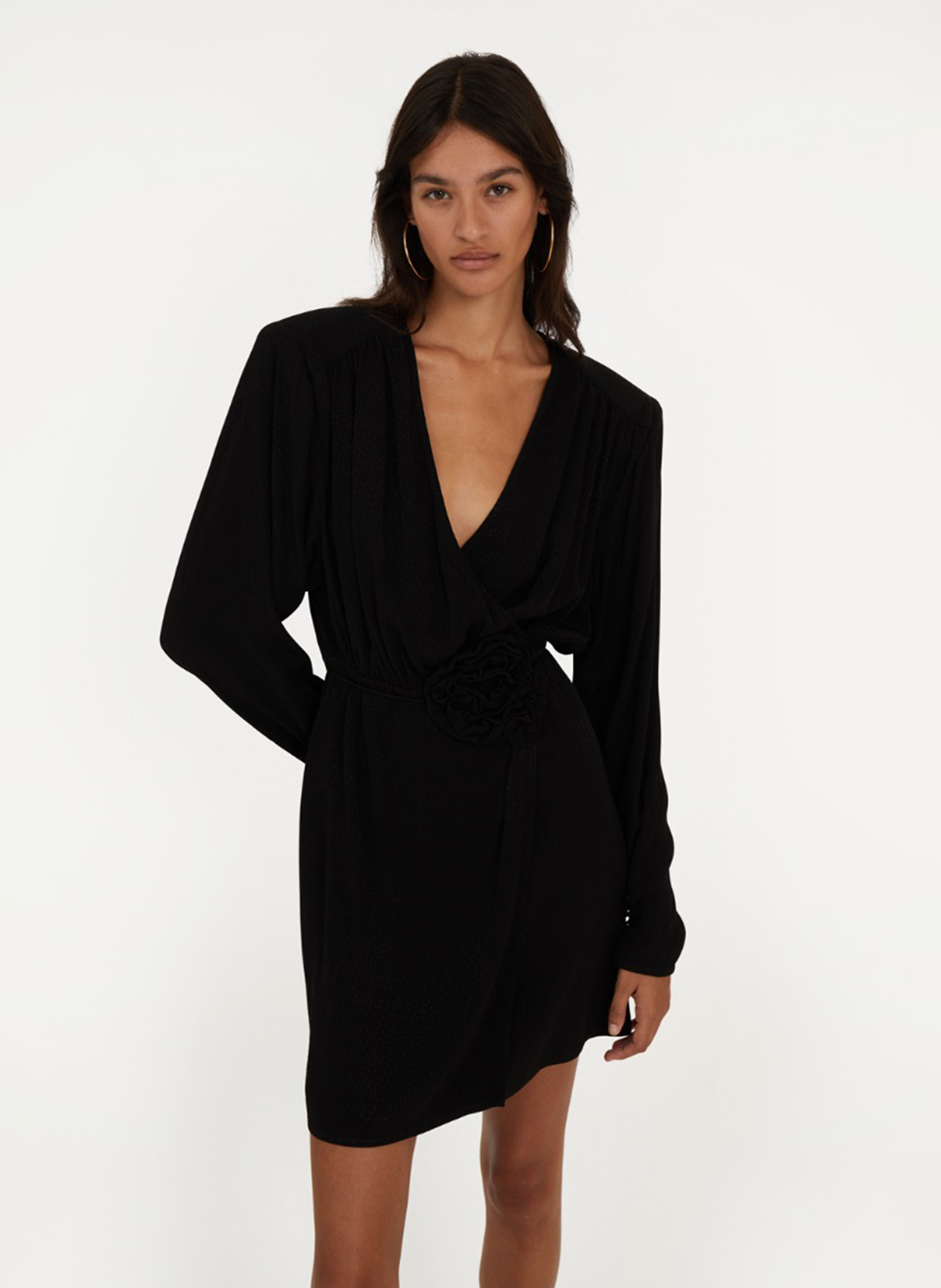 Cotton dress ROTATE Black