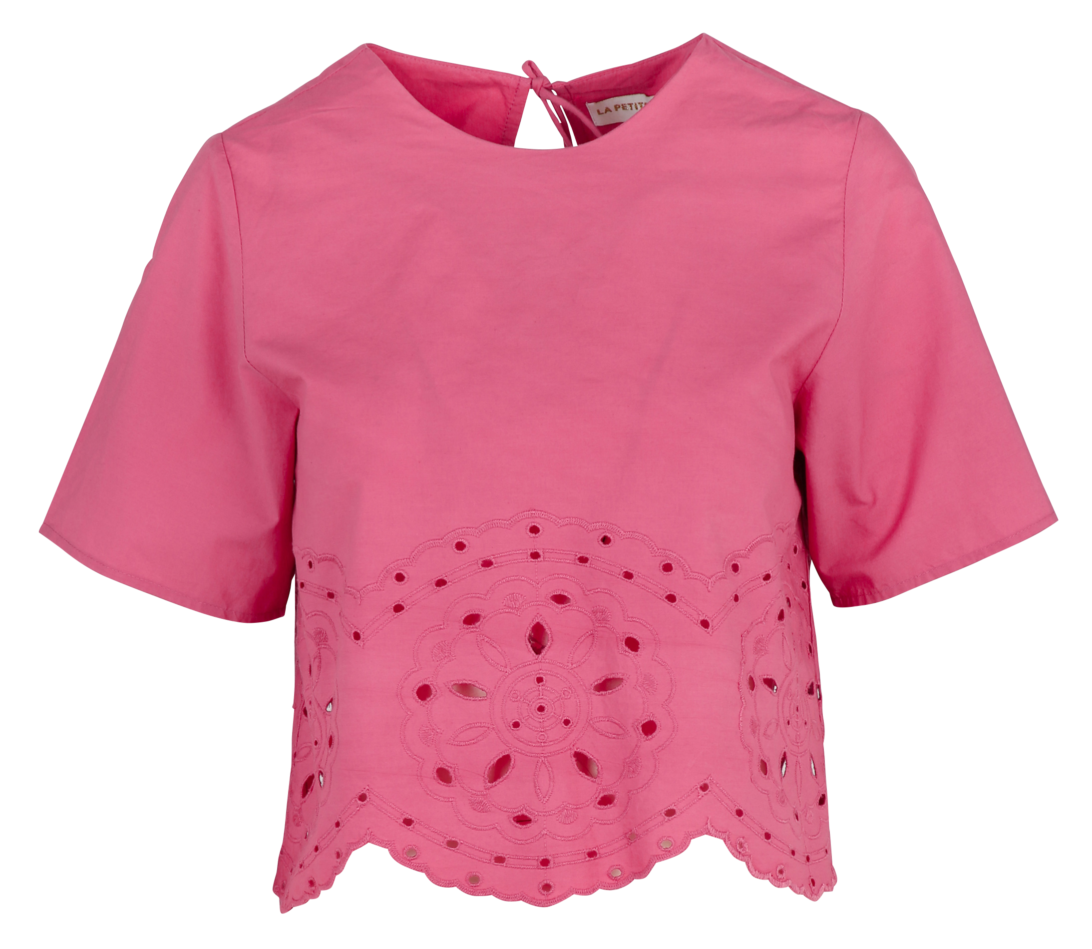 Embroidered cotton crop top LA PETITE ETOILE Pink