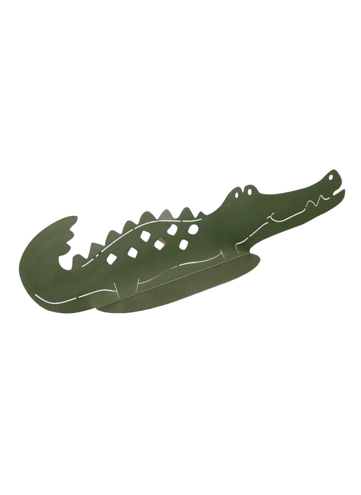 Crocodile metal wall shelf FACTORY Green