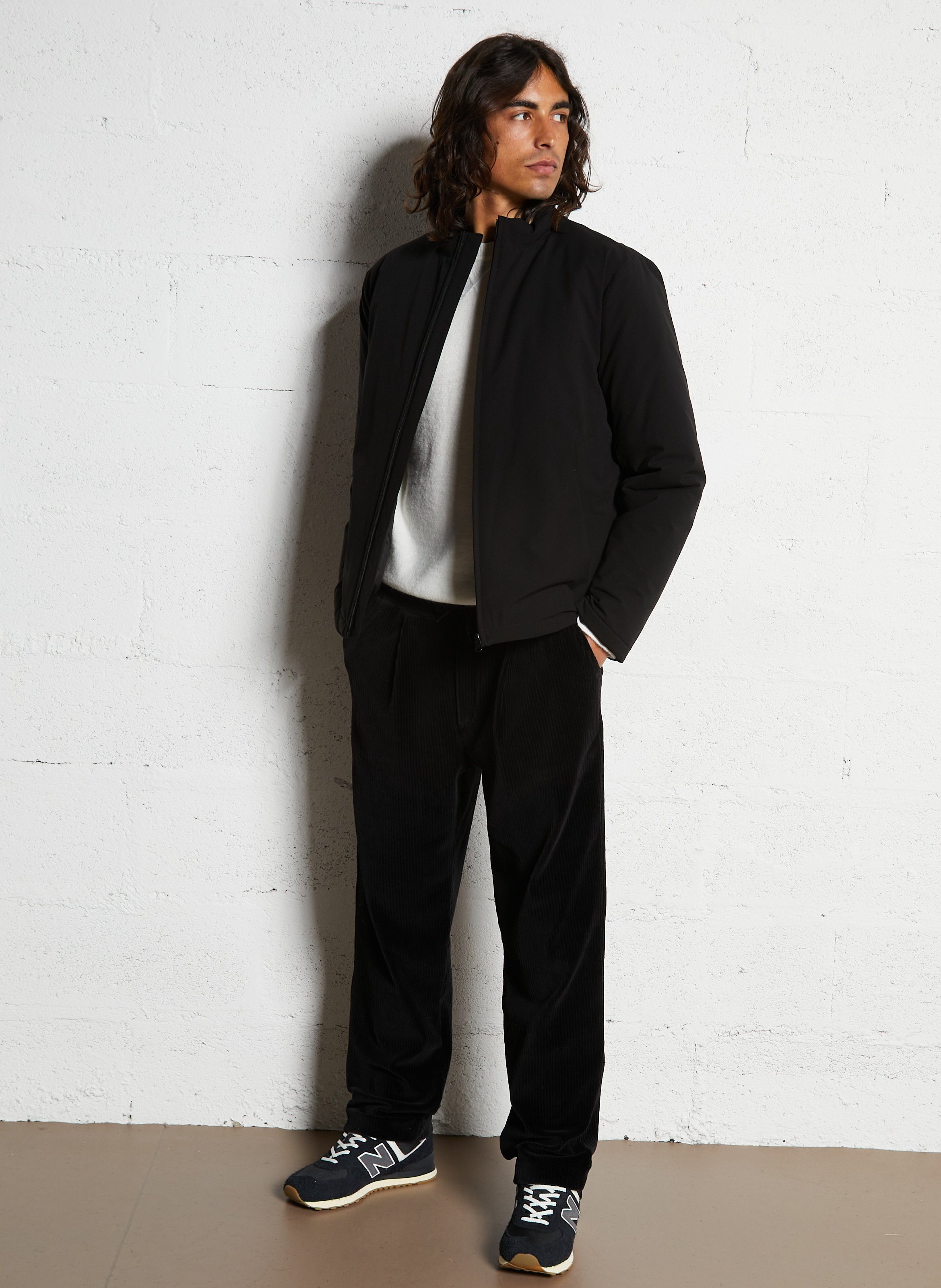 Under-jacket with high collar Black