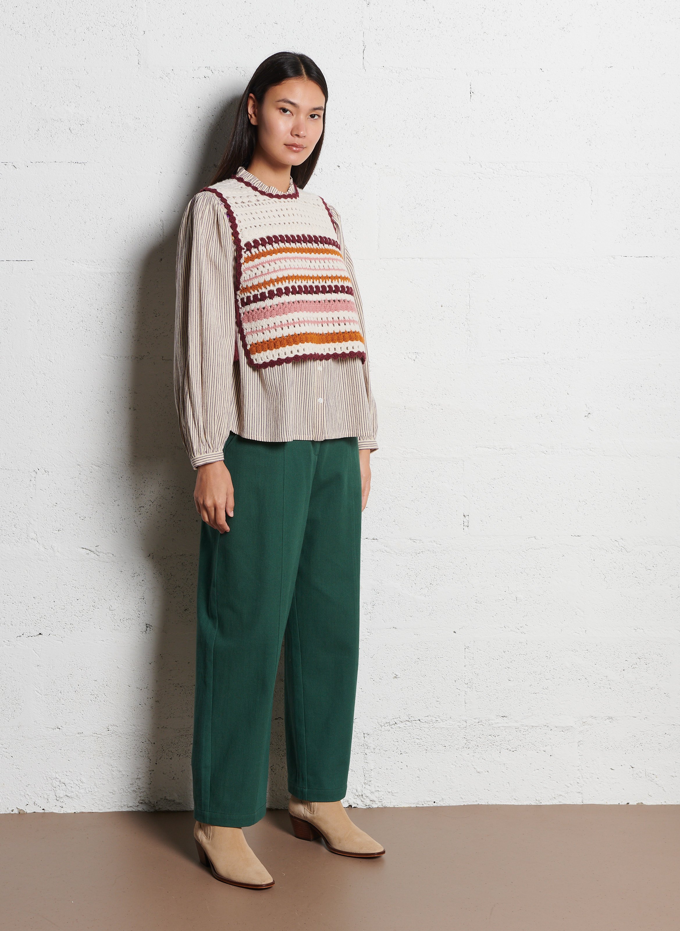 Striped seaside-inspired cardigan with wool LOUISE MISHA Multicolored