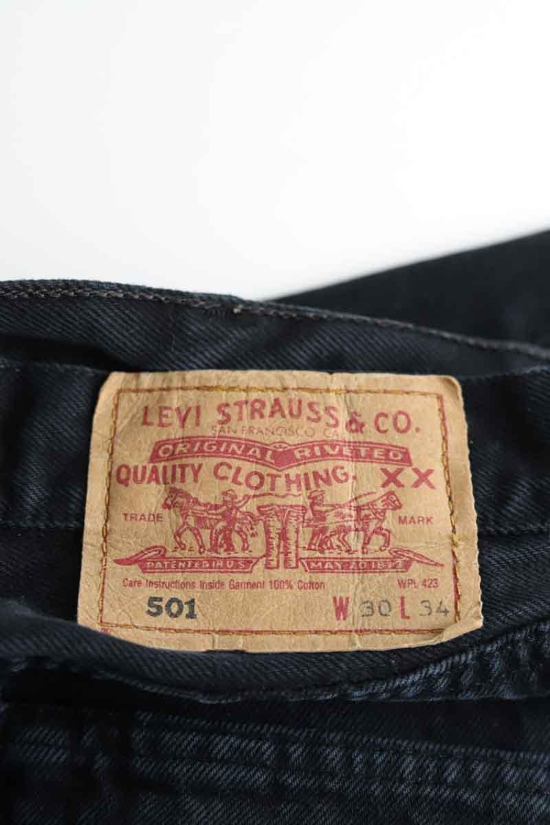 501? straight cotton jeans LEVI'S - Seconde main Black