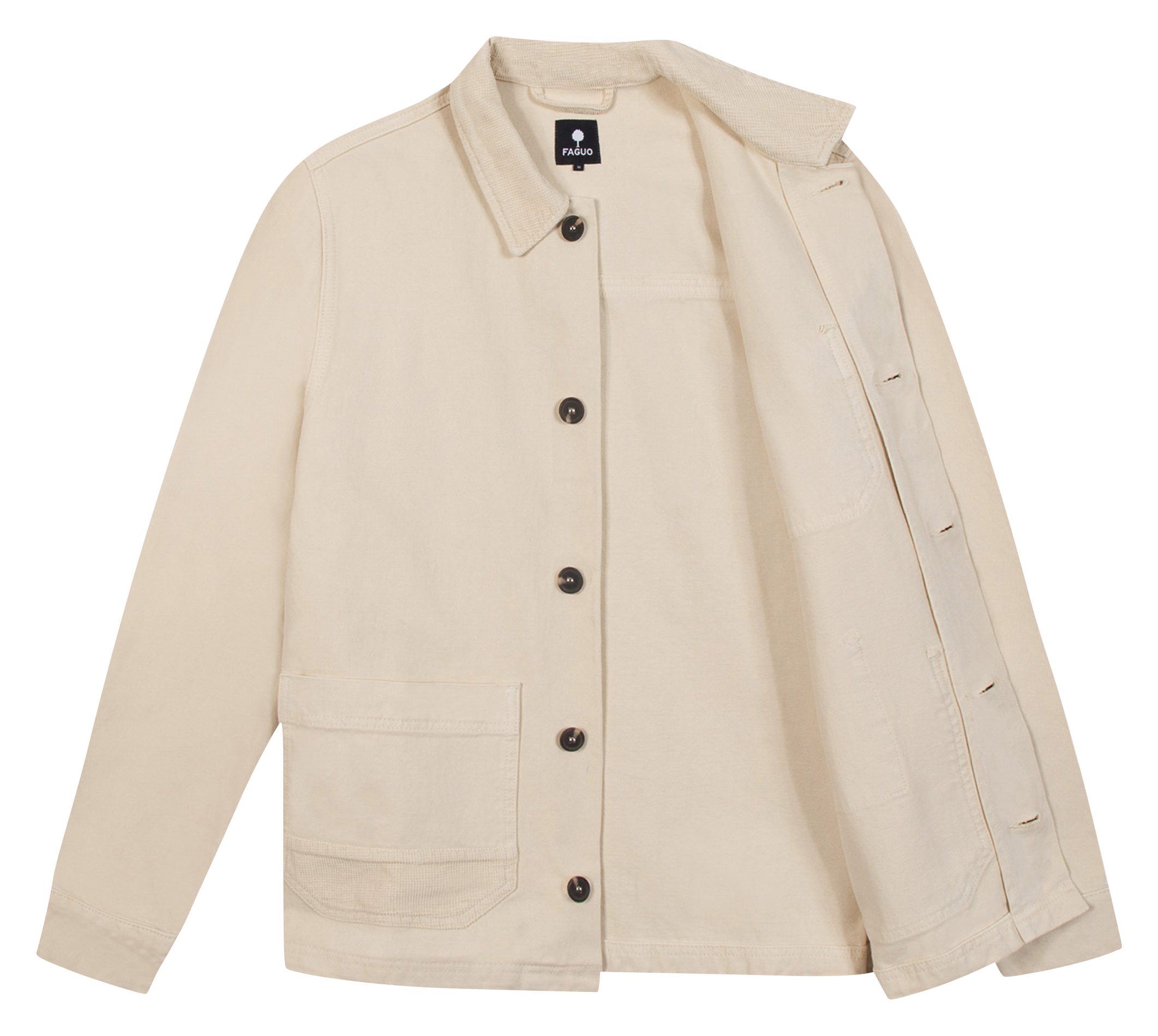 Veste col classique en coton  FAGUO Beige