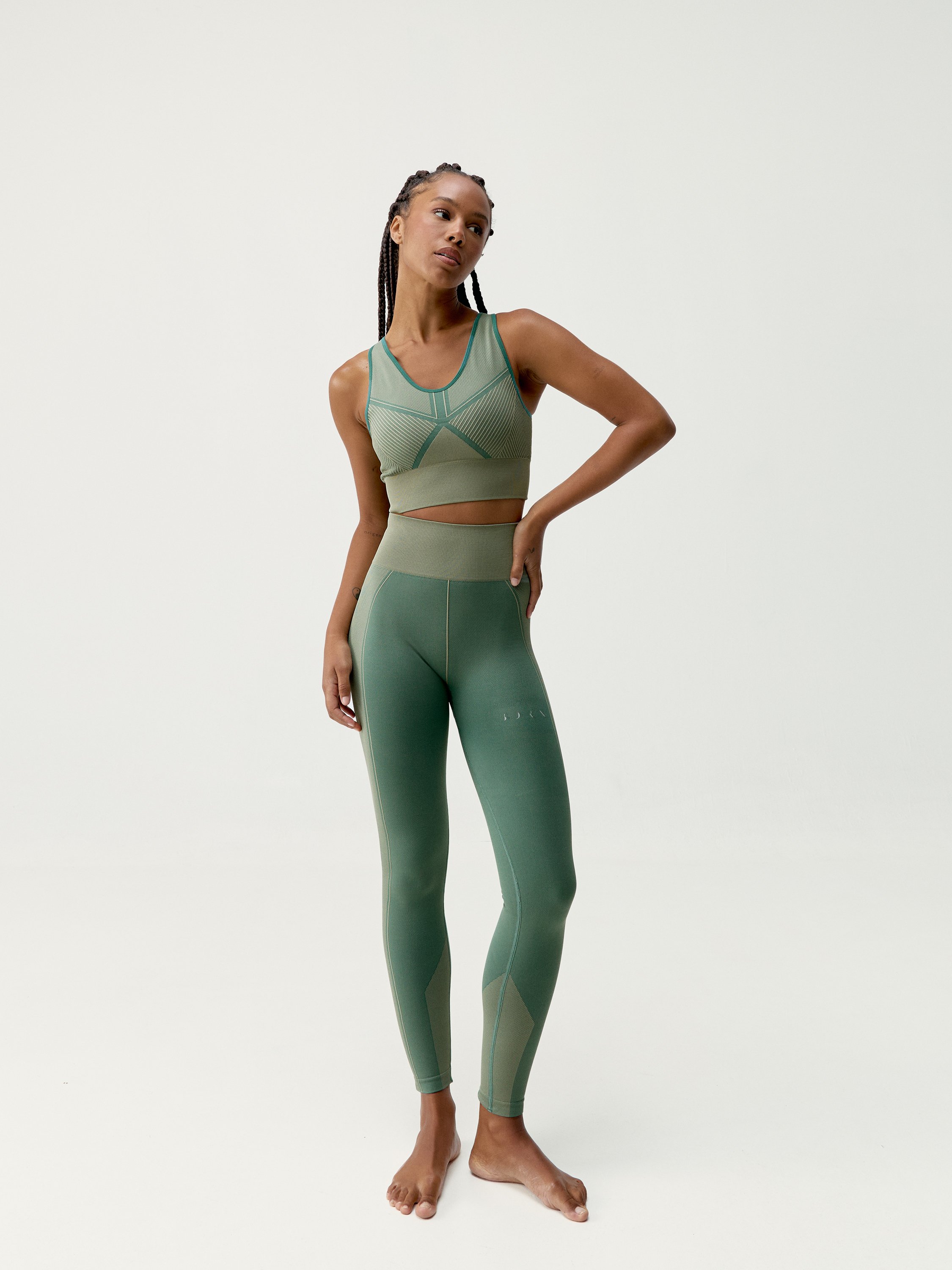 Seamless leggings BORN LIVING YOGA Green