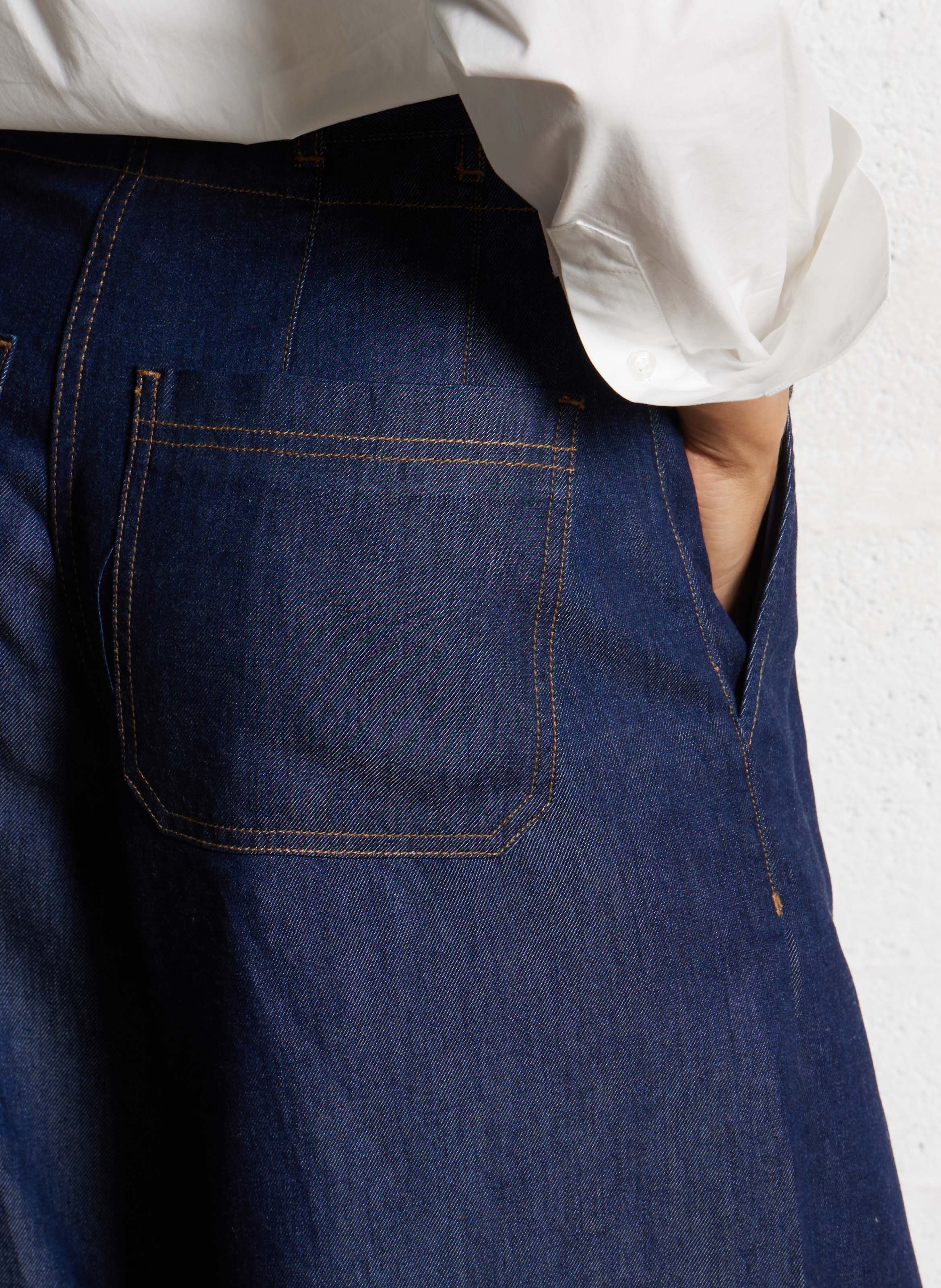 Farbige Straight Cut Jeans mit 5 Taschen IKKS Blau