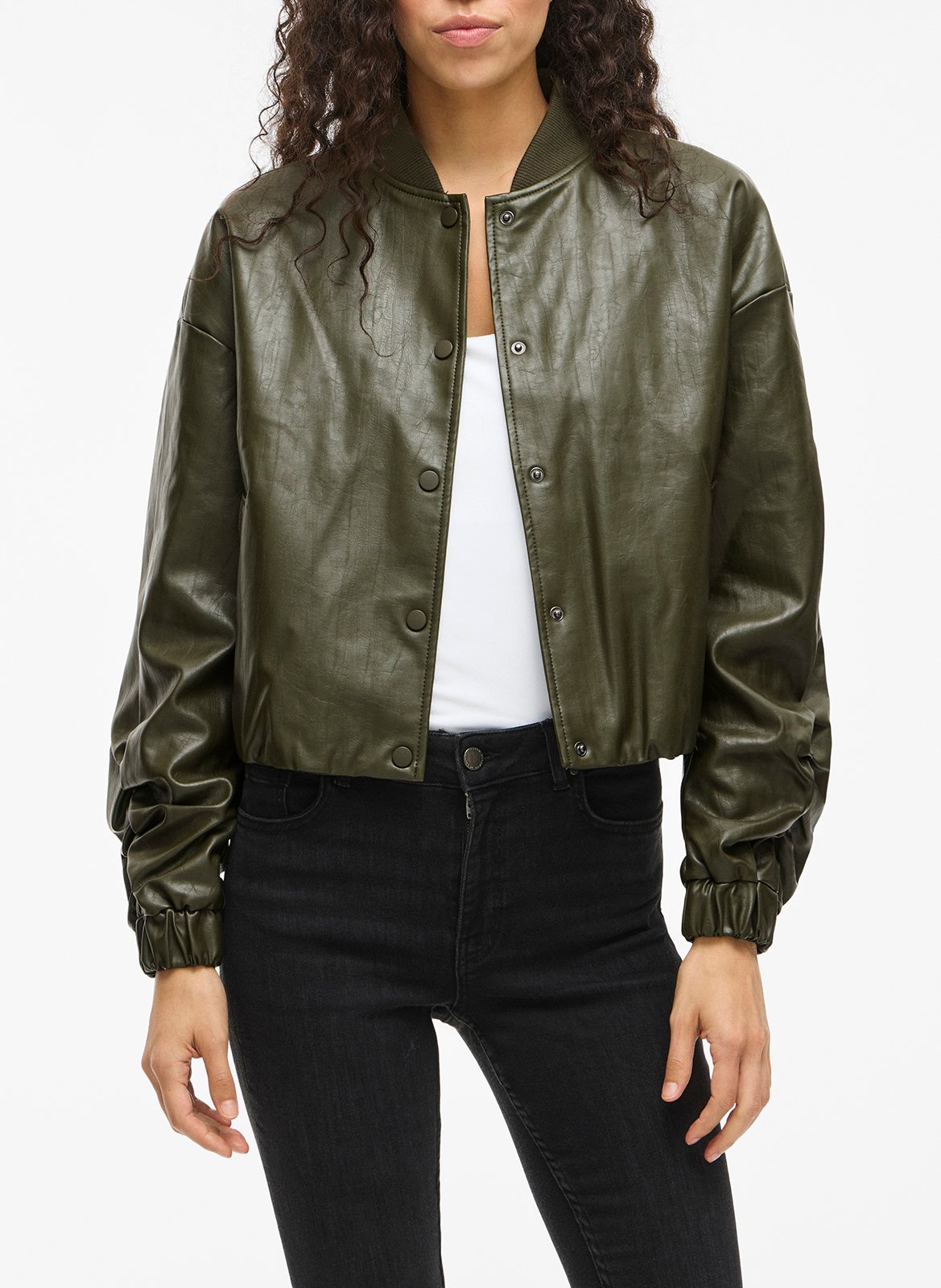 Blouson col teddy  VILA Vert