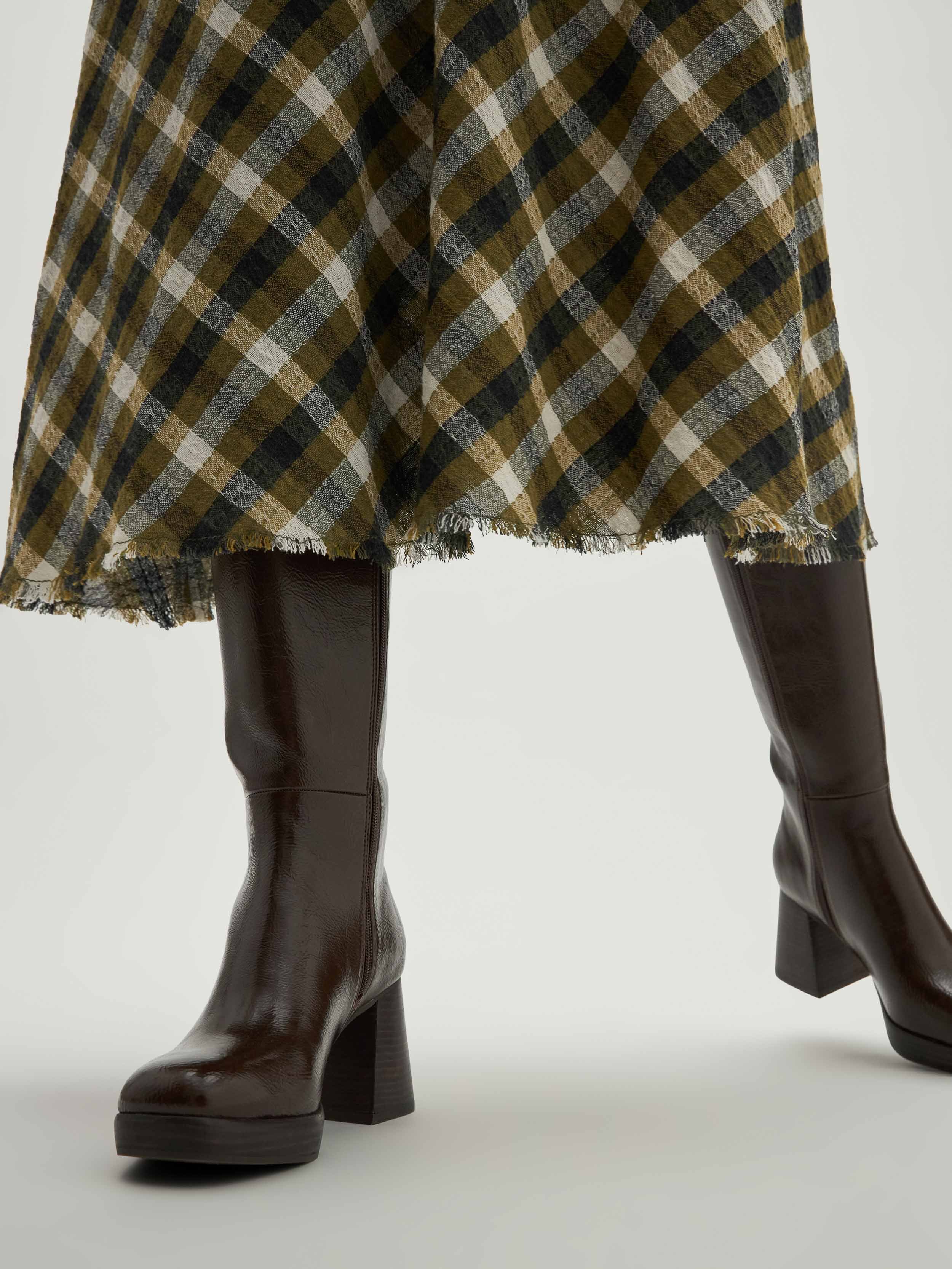 Bottes plateformes à talon VANESSA WU Marron