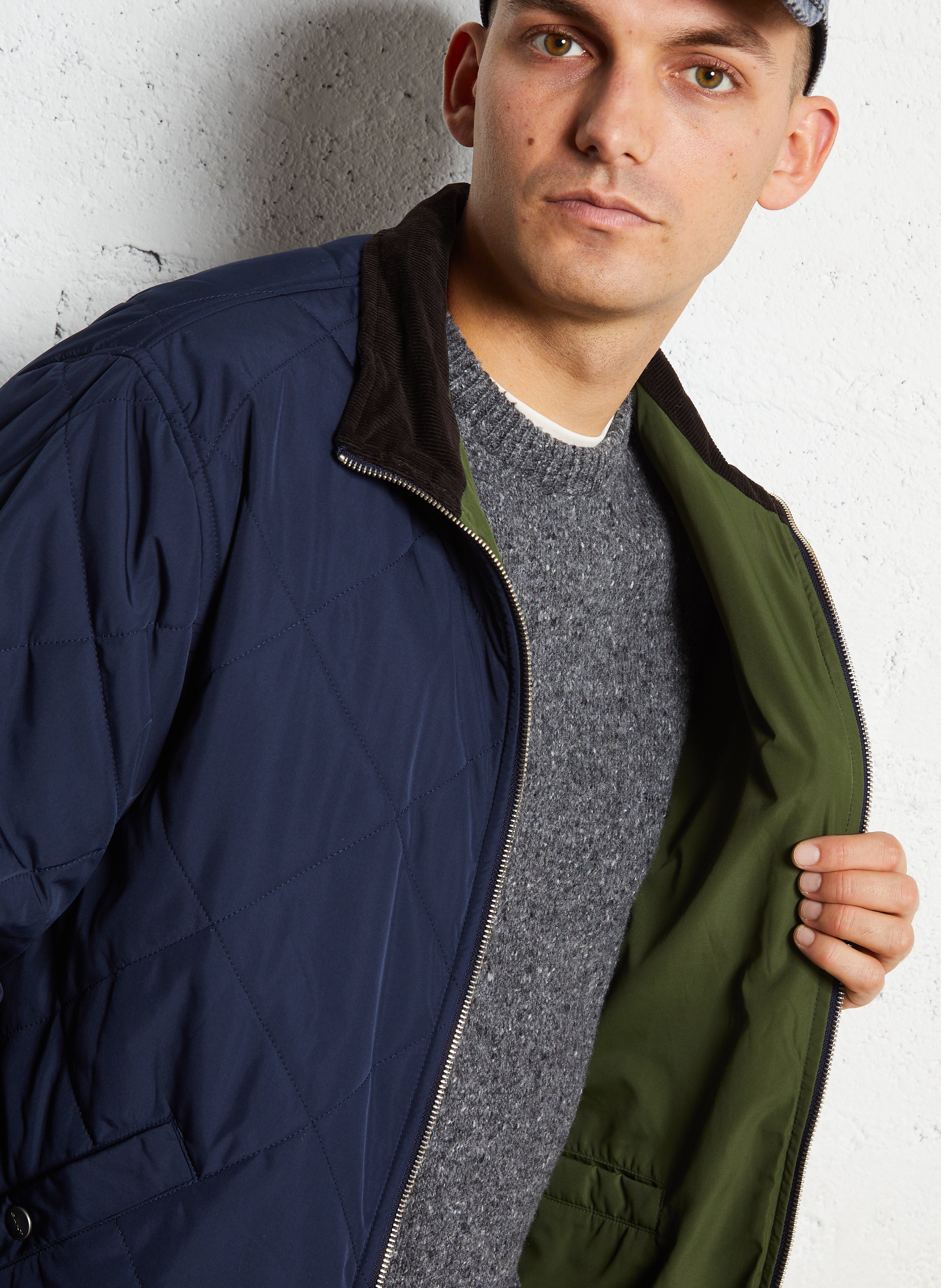 Reversible jacket with high neck GANT Blue