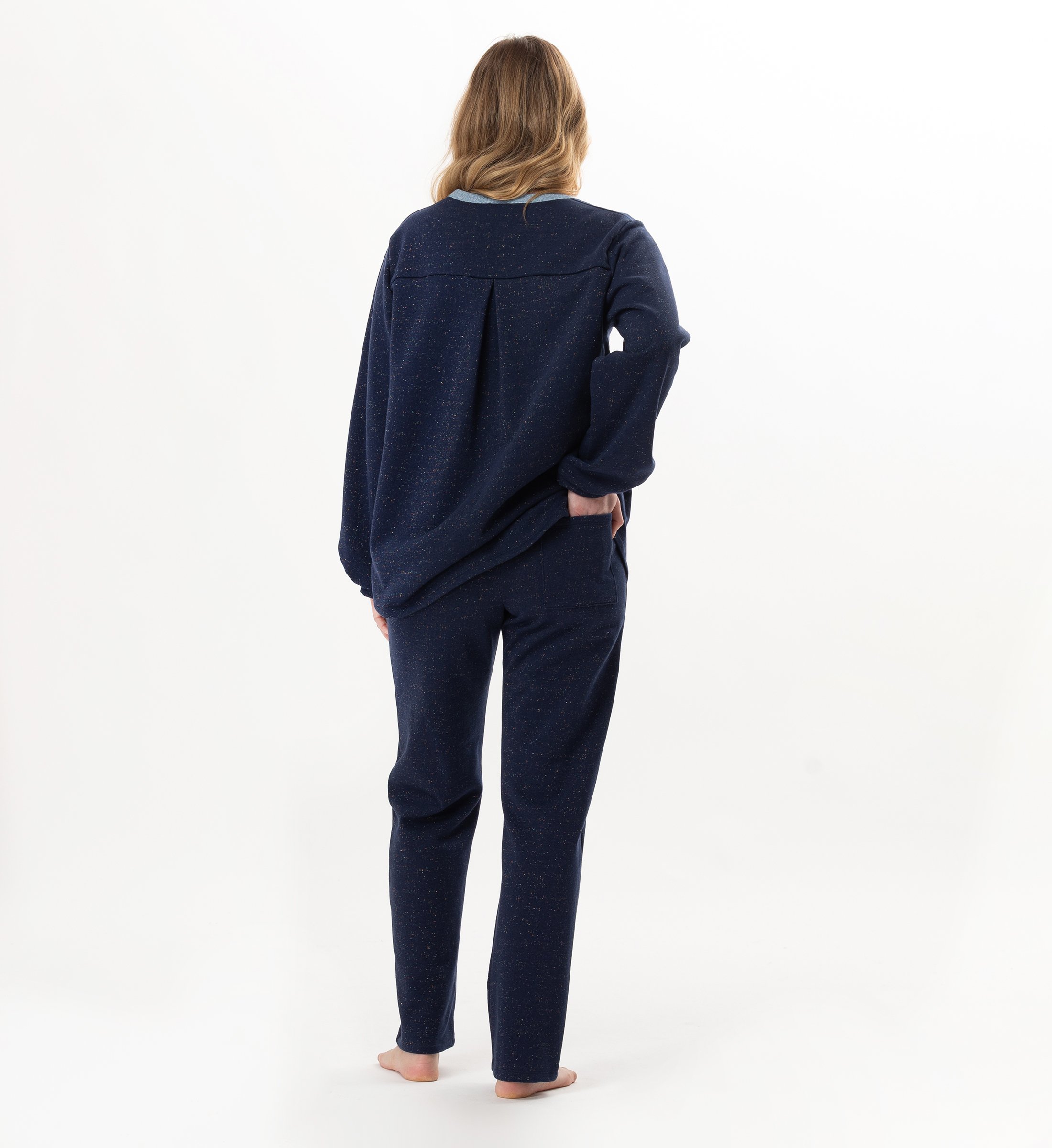 Lurex fleece homewear set LE CHAT Blue