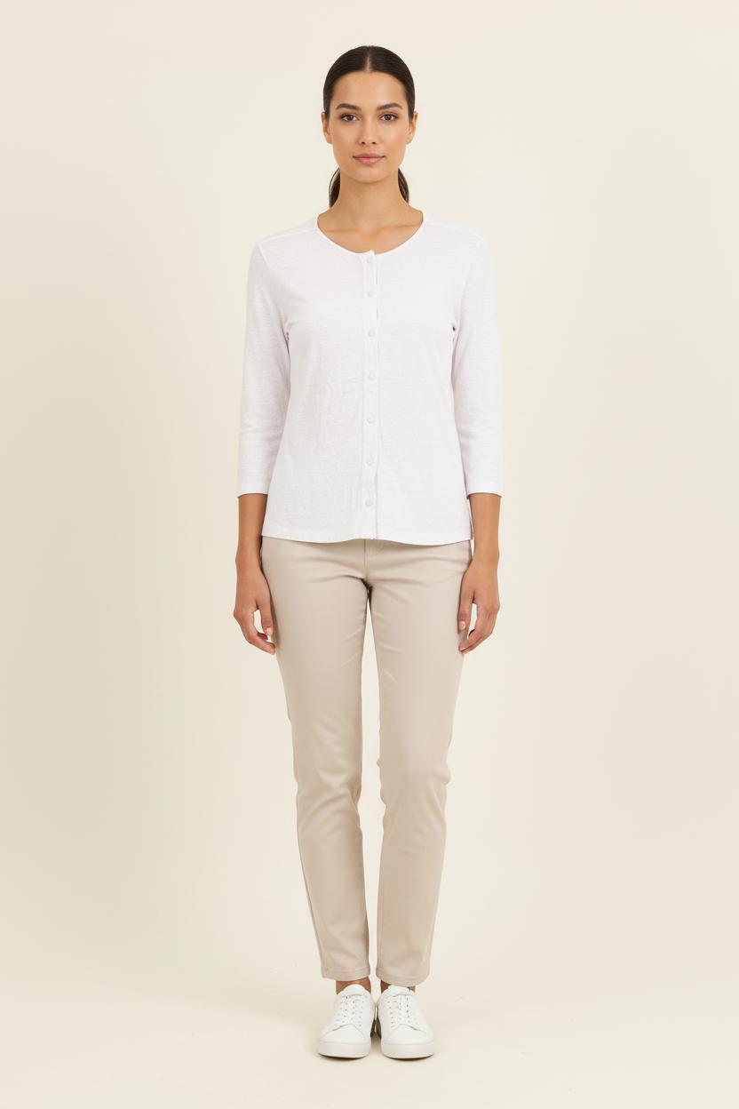 Cardigan MAJESTIC FILATURES - SECONDE MAIN White