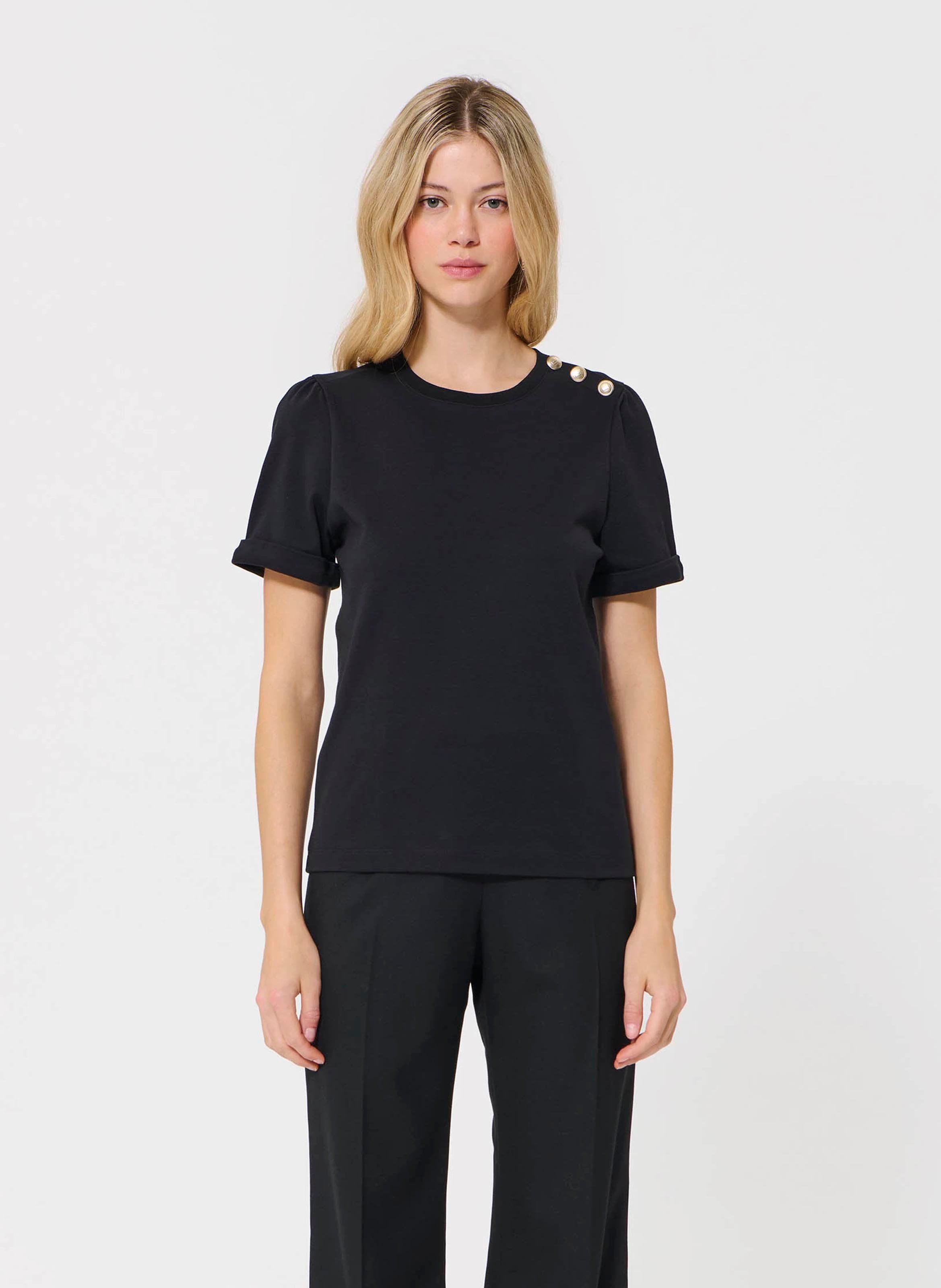 Top droit col classique TARA JARMON Bleu