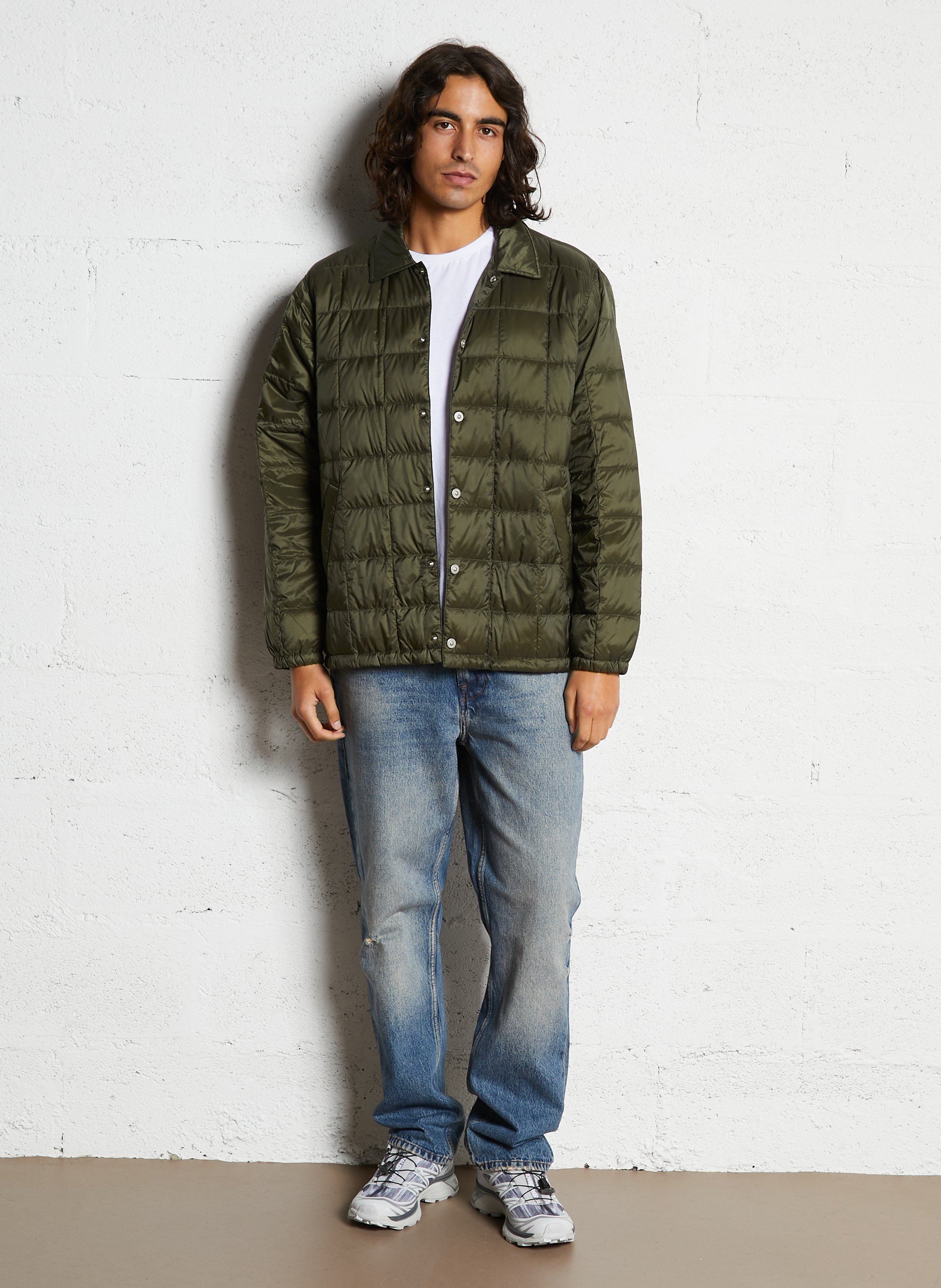 Doudoune fine matelassée unie TAION Vert