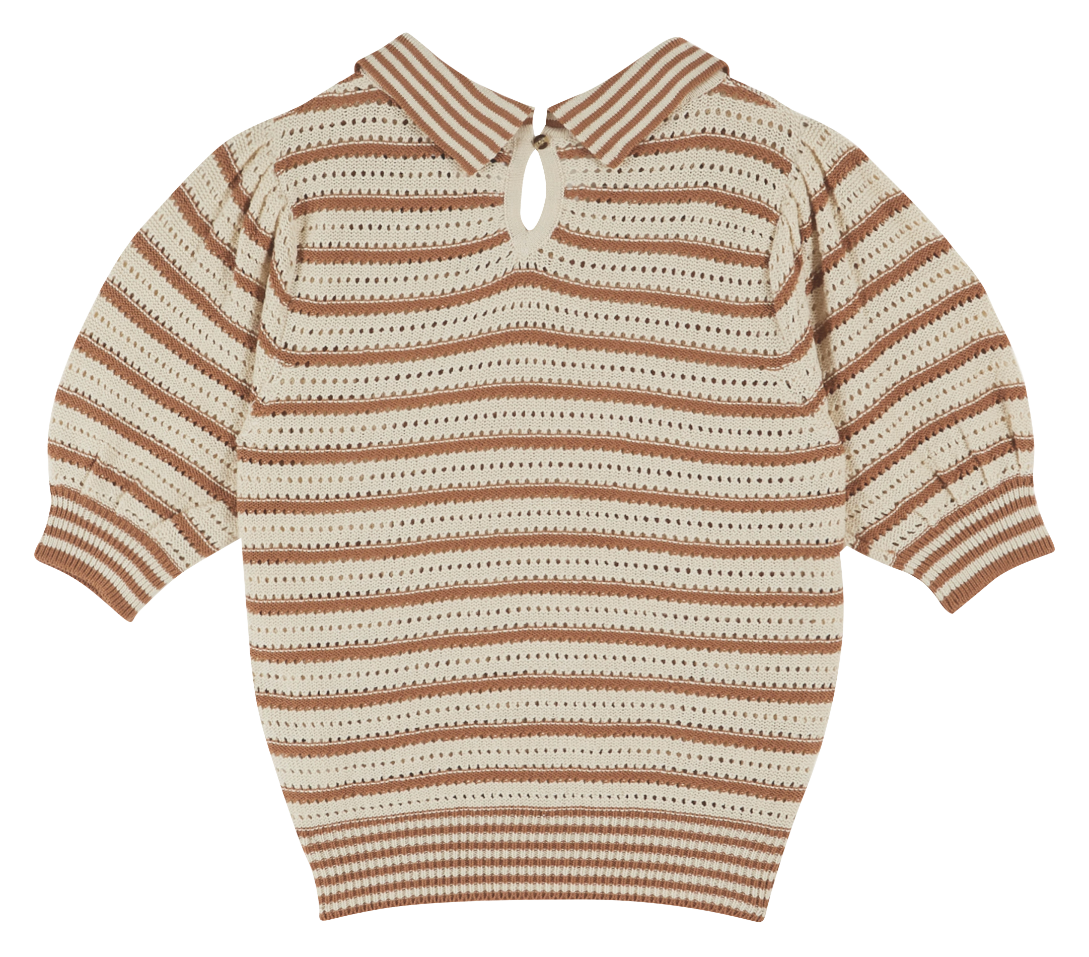 Classic crew neck sweater in organic cotton EMILE ET IDA Brown