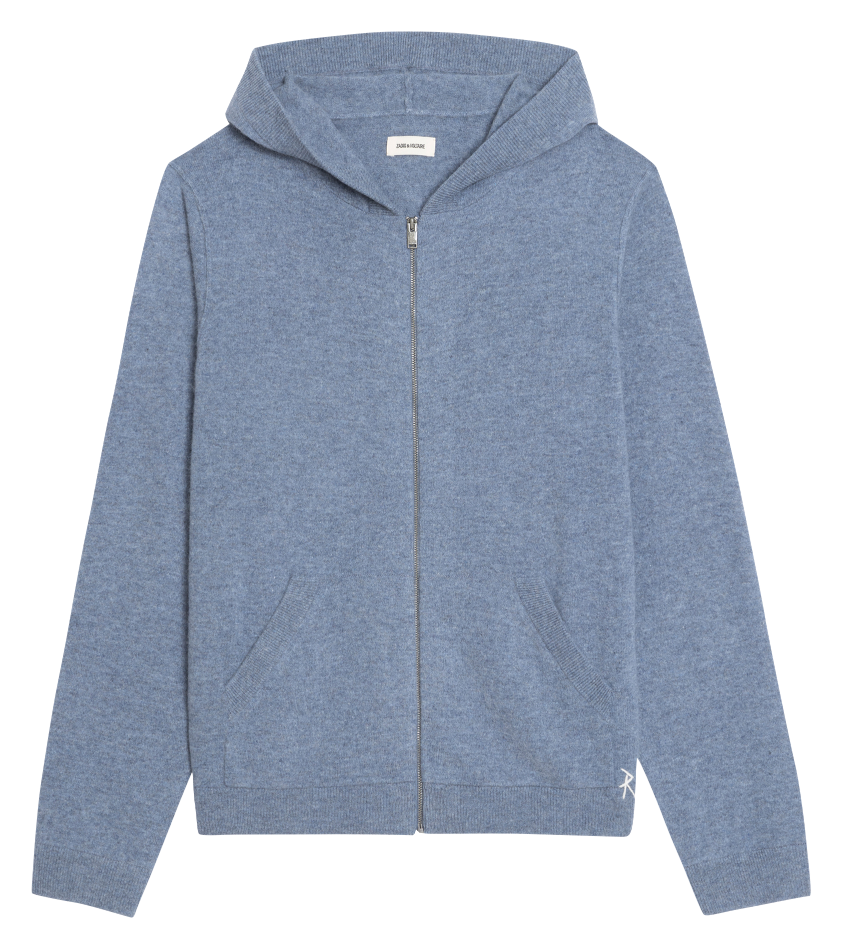 Straight wool and cashmere hooded vest ZADIG&VOLTAIRE Blue