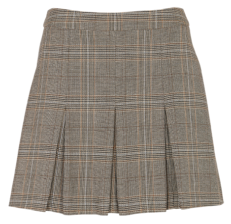 Flared pleated short skirt KOOKAI Brown