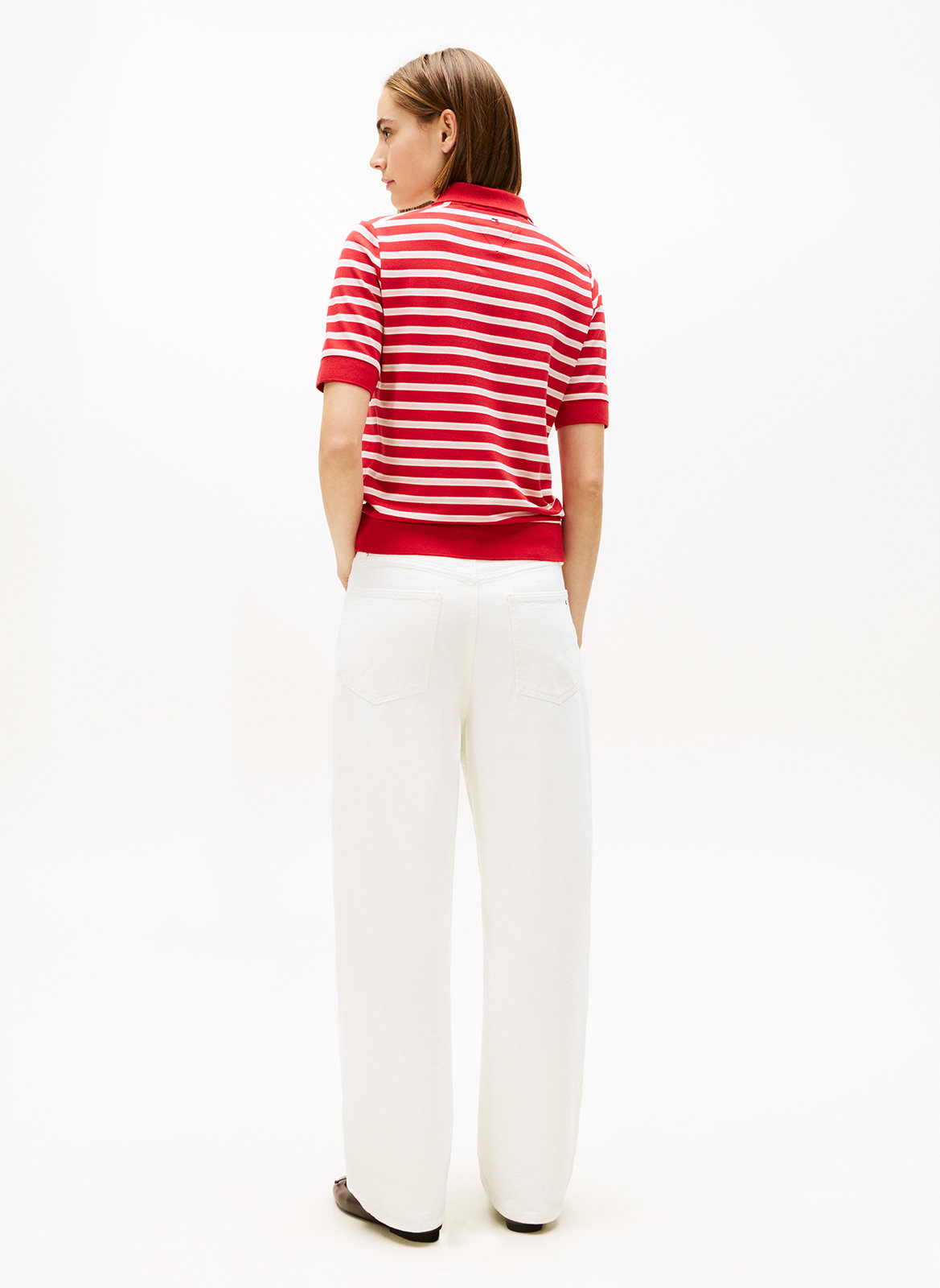Straight Striped Polo TOMMY HILFIGER Red