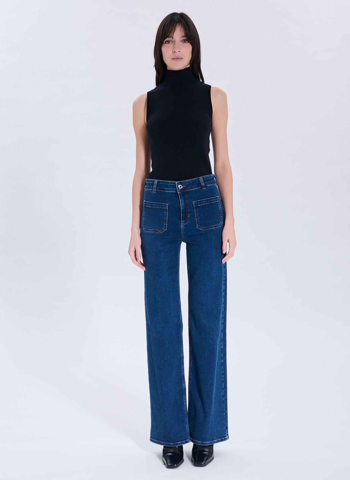 Faded flared jeans ZAPA Blue