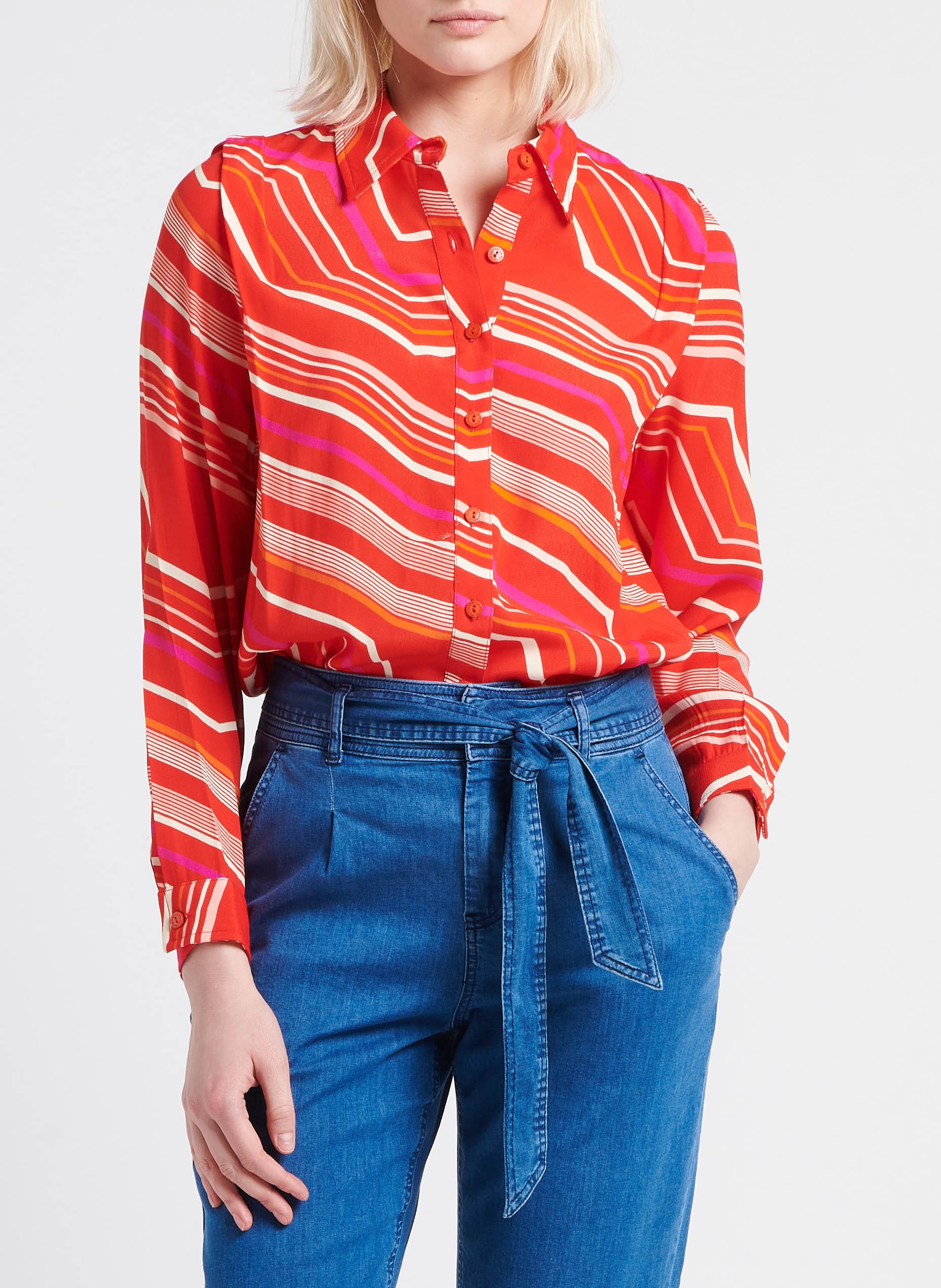 Chemise fluide imprimée  LA PETITE FRANCAISE Rouge