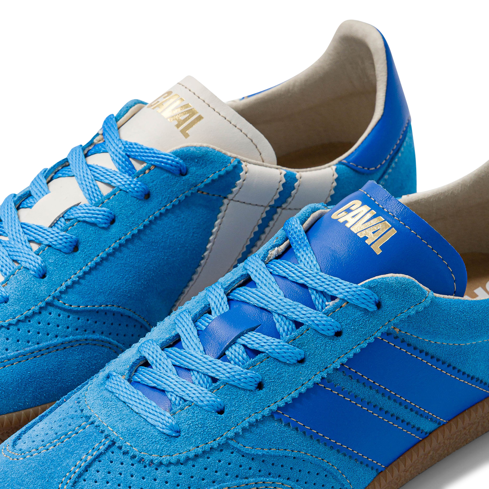 Suede leather low-top sneakers CAVAL Blue