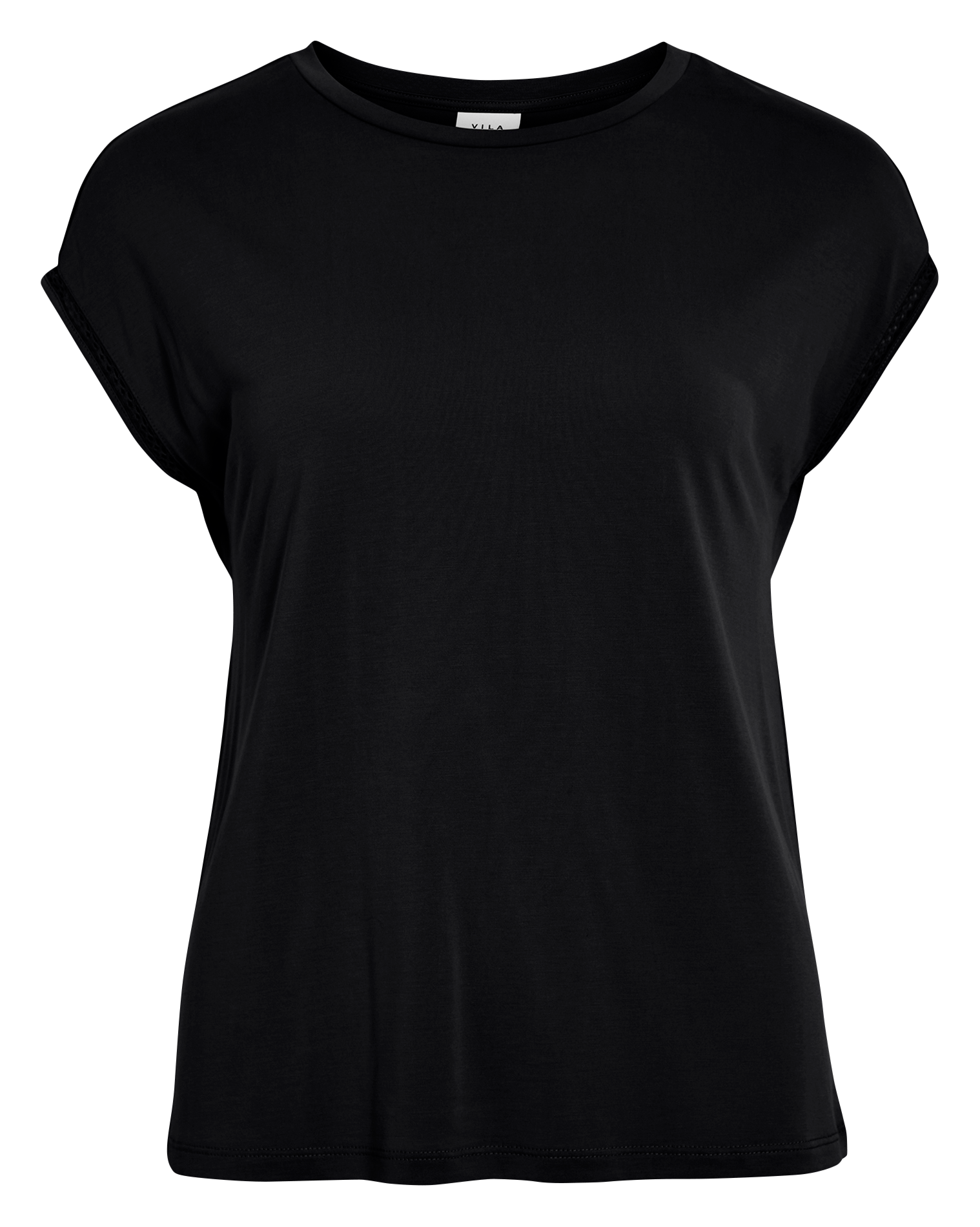 Tee-shirt col rond VILA Schwarz