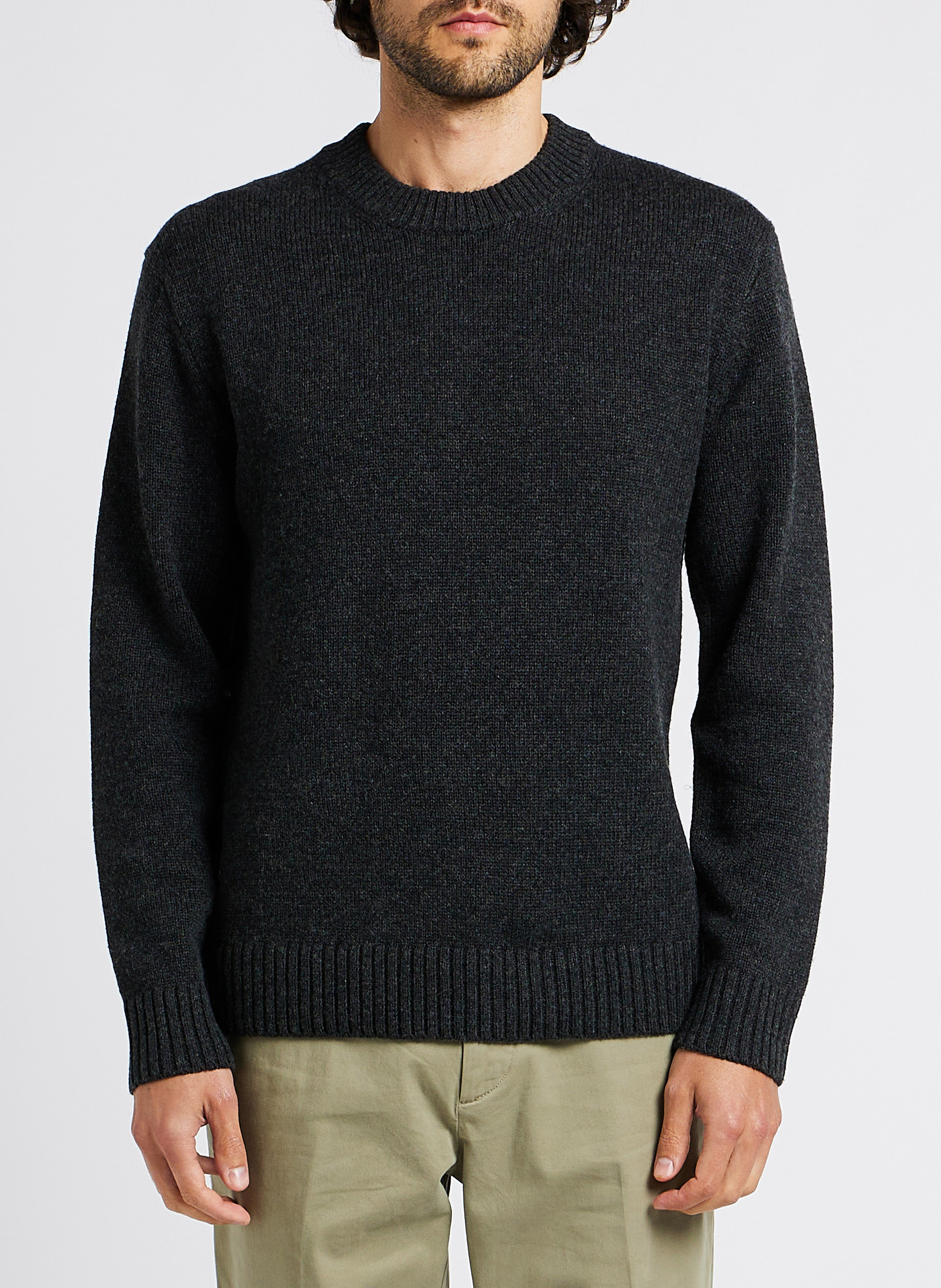 Rundhalspullover aus Wollmix, Regular Fit SAMSOE SAMSOE Grau