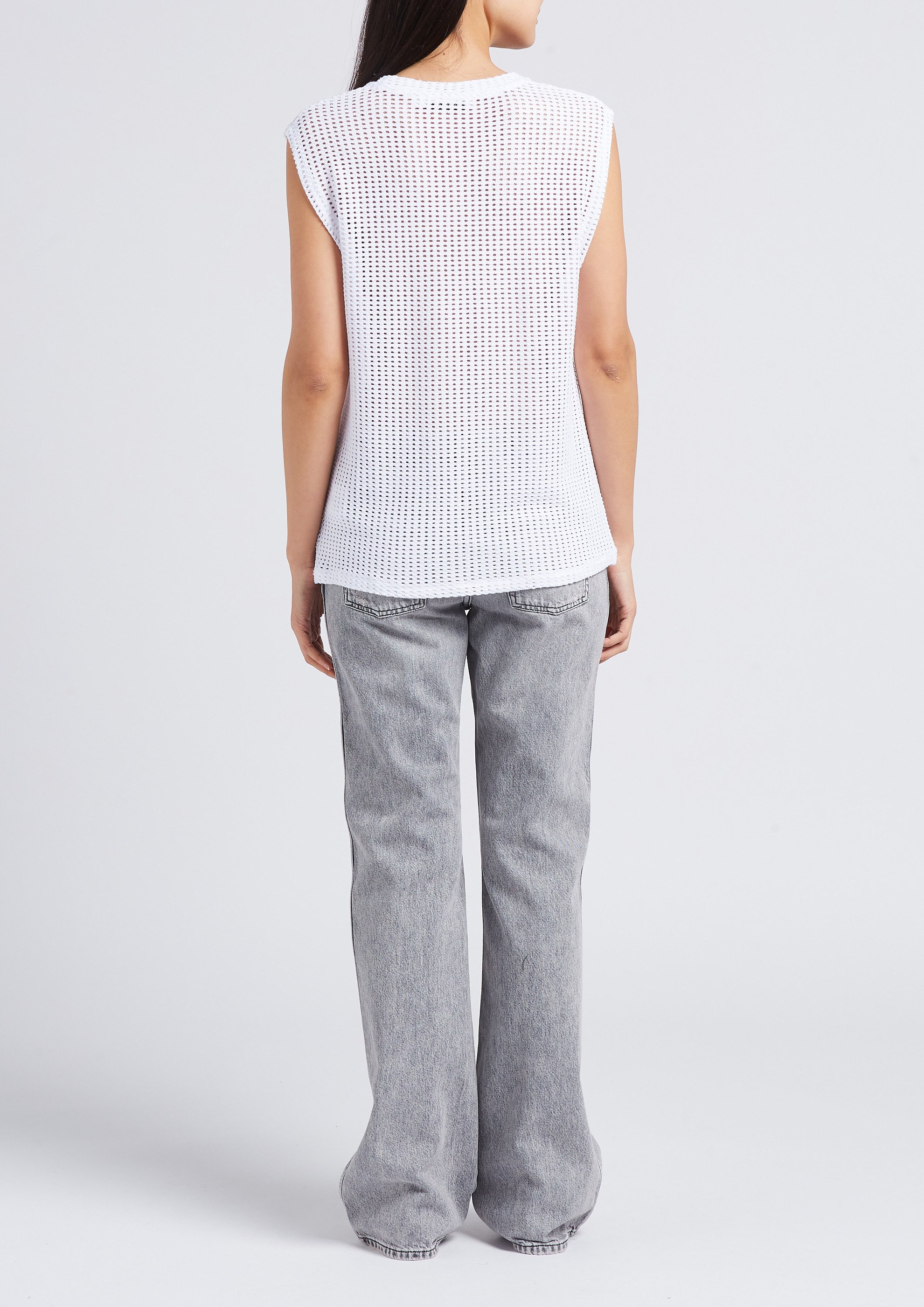 Jean flare taille haute en coton  IRO Gris