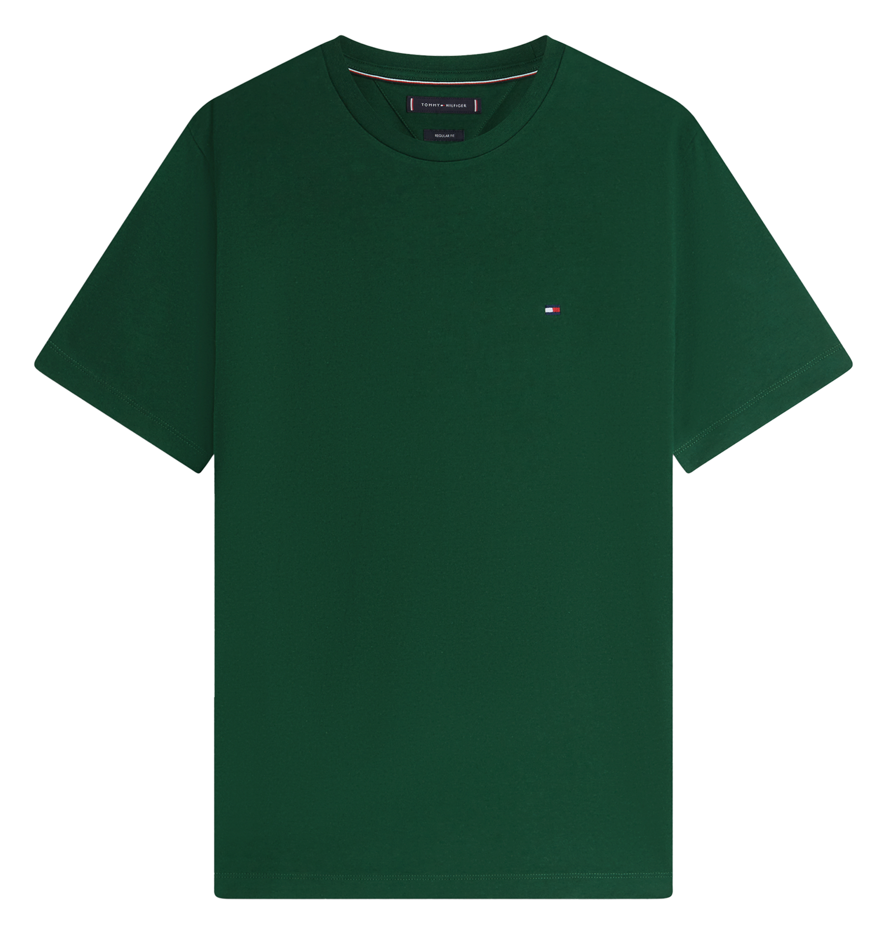 Katoenen T-shirt met ronde hals TOMMY HILFIGER Groen