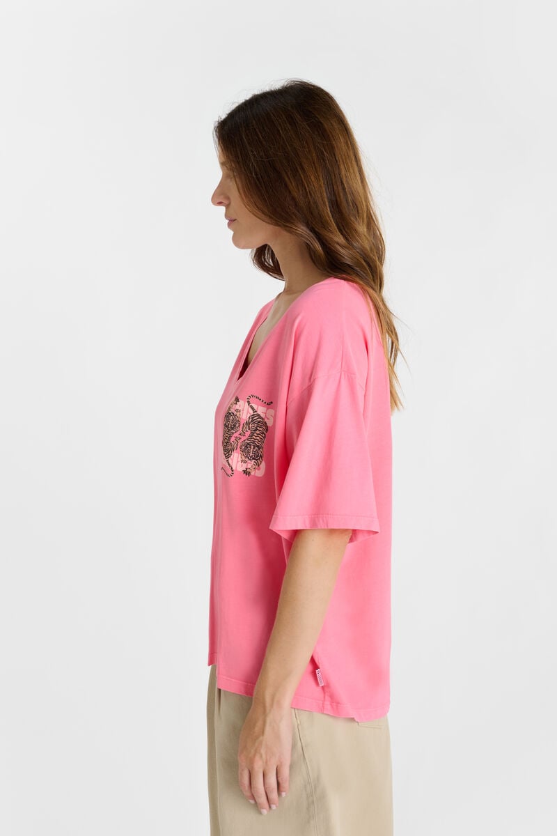 Tommy Badge T-shirt LE TEMPS DES CERISES Pink