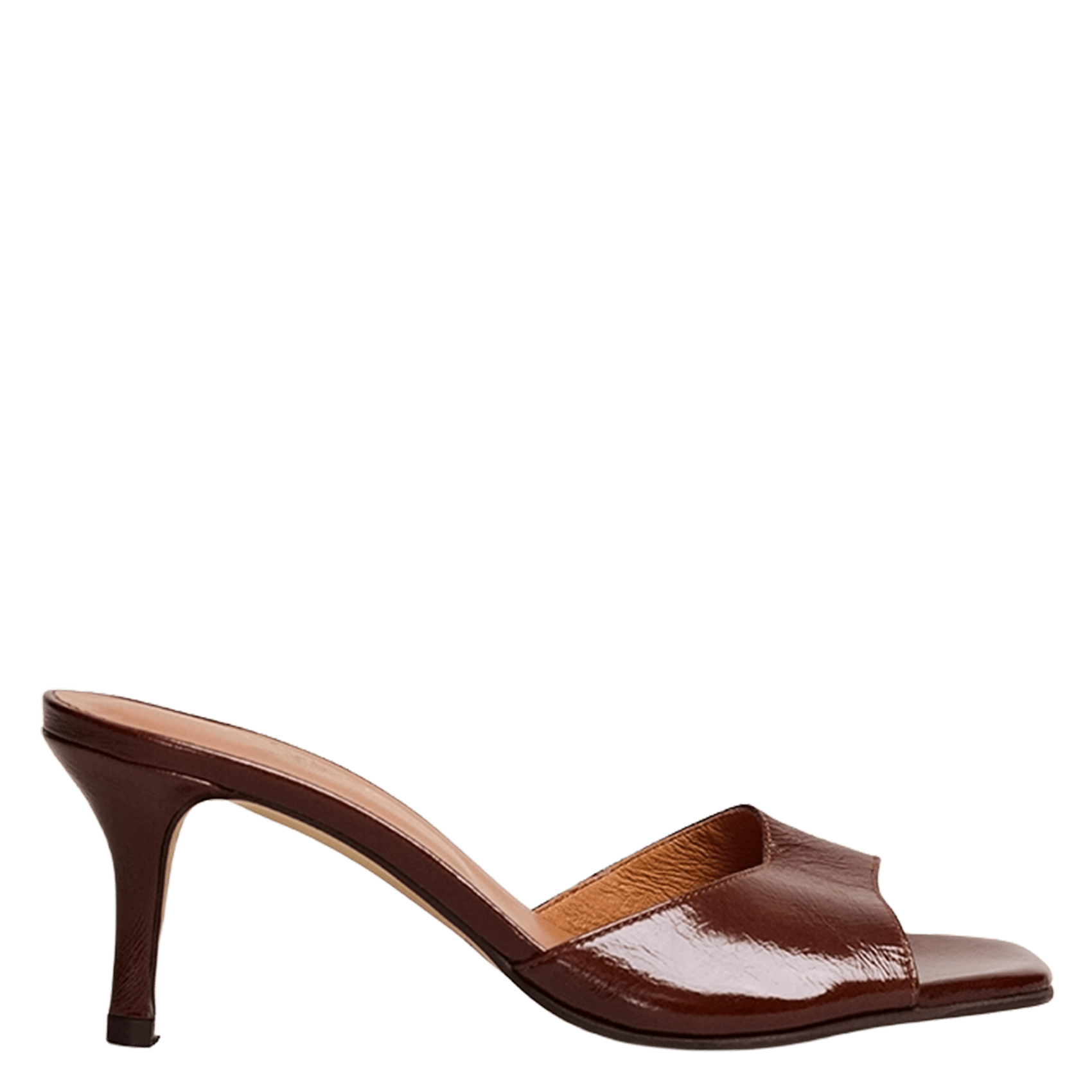 Mules vernies à talons JONAK Marron